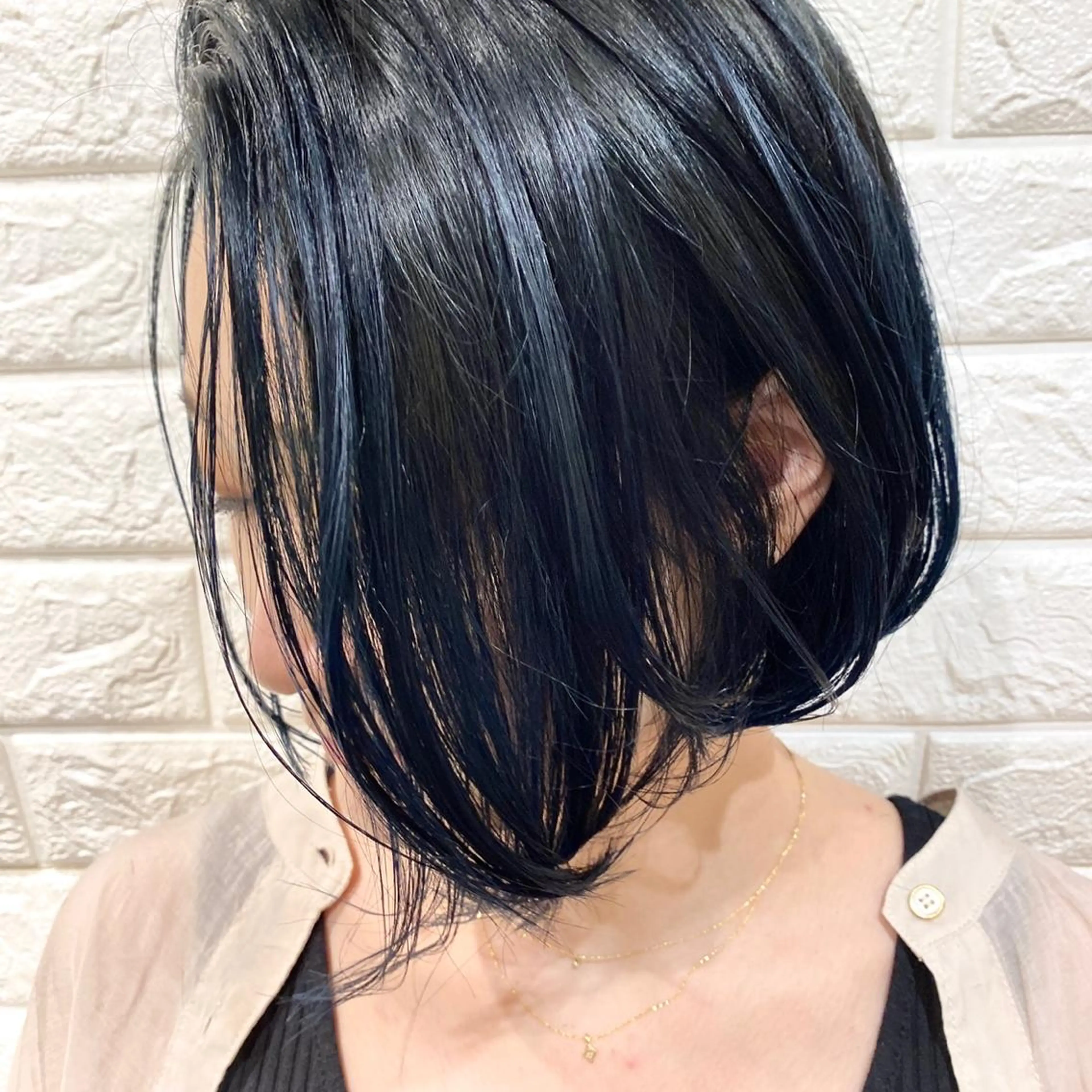 ショート カラー ハンサムショート 黒髪 ブルーカラー ブルーブラック グレージュ 🔮診断サロン 【BASSA】🔮のヘアスタイル