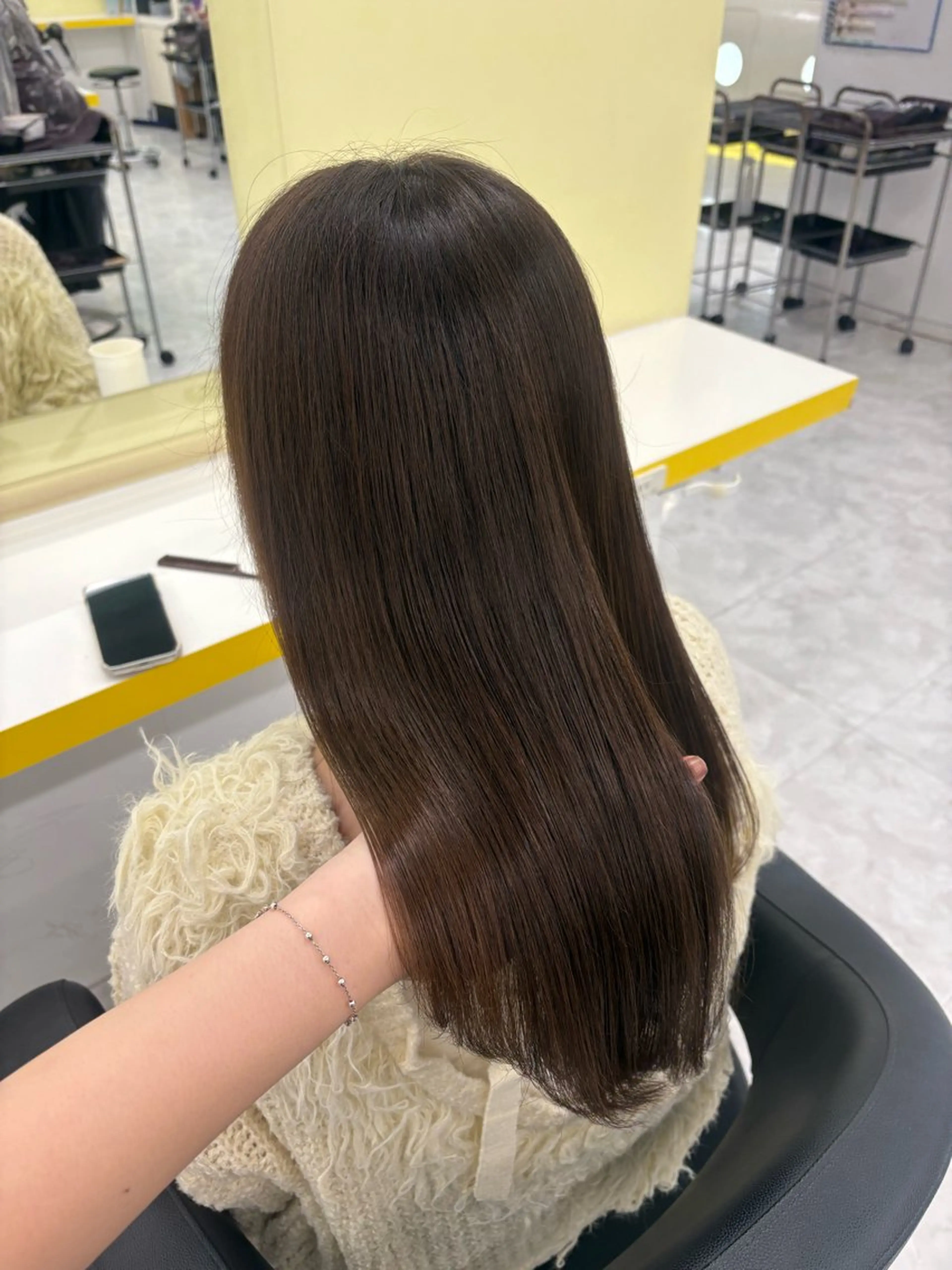 セミロング カラー カット ヘアカラー トリートメント ベージュ×レイヤー 🤎横浜/miu🤎のヘアスタイル