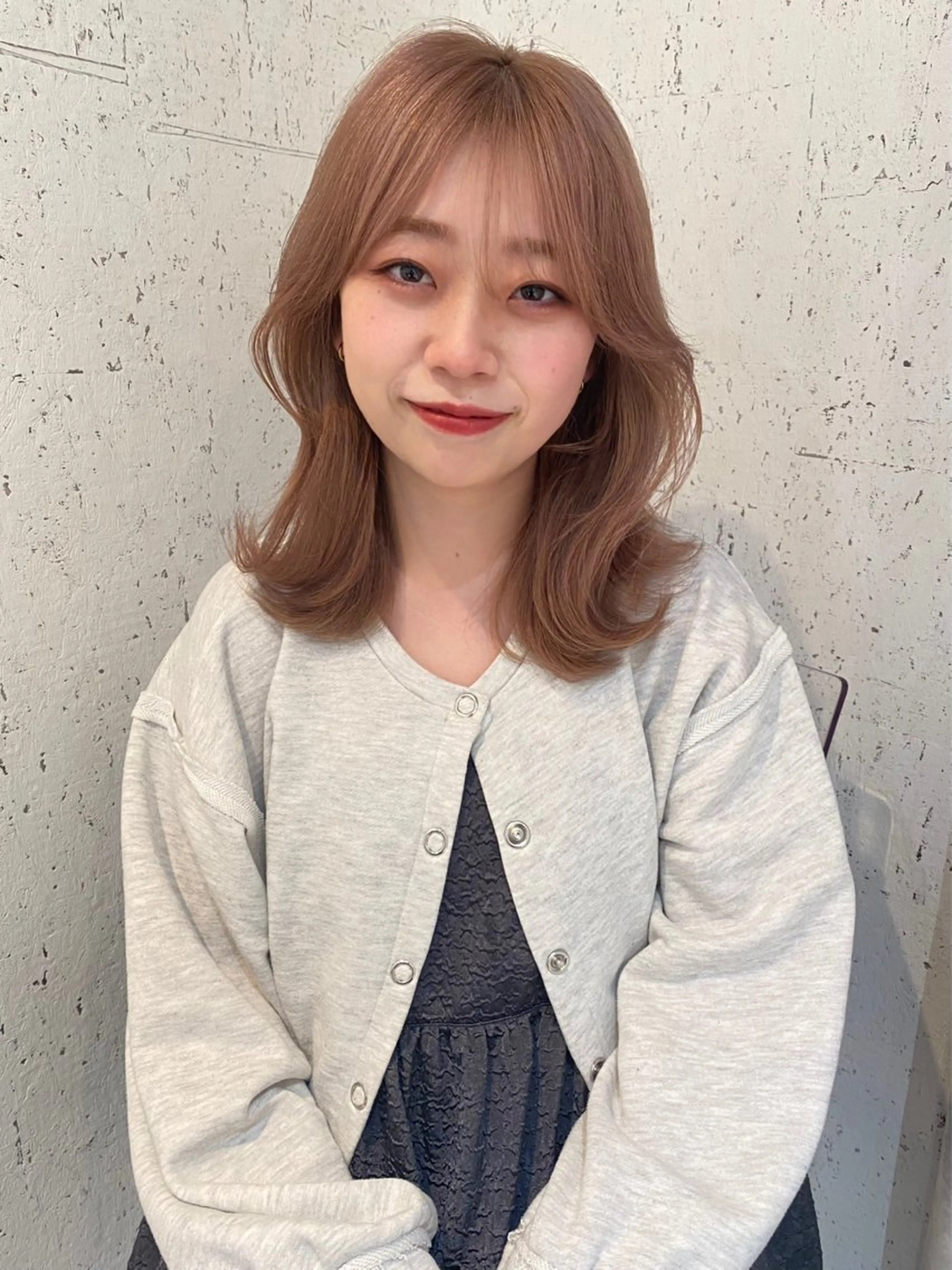 ミディアム カラー ハイトーンカラー カット ヘアカラー トリートメント mai / linoah˚✧のヘアスタイル