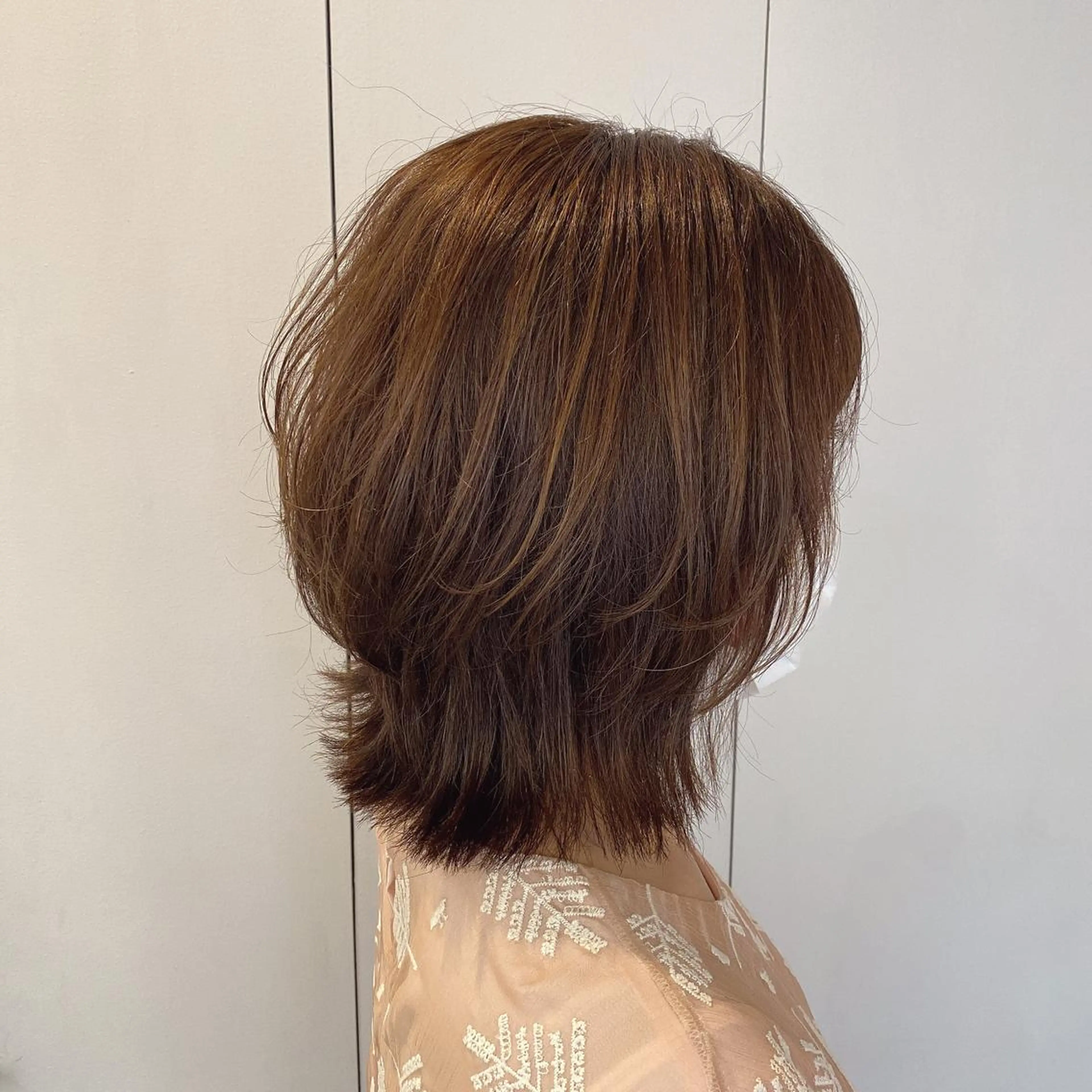 ミディアム 顔周りデザイン/ ママ美容師/濱ほのかのヘアスタイル