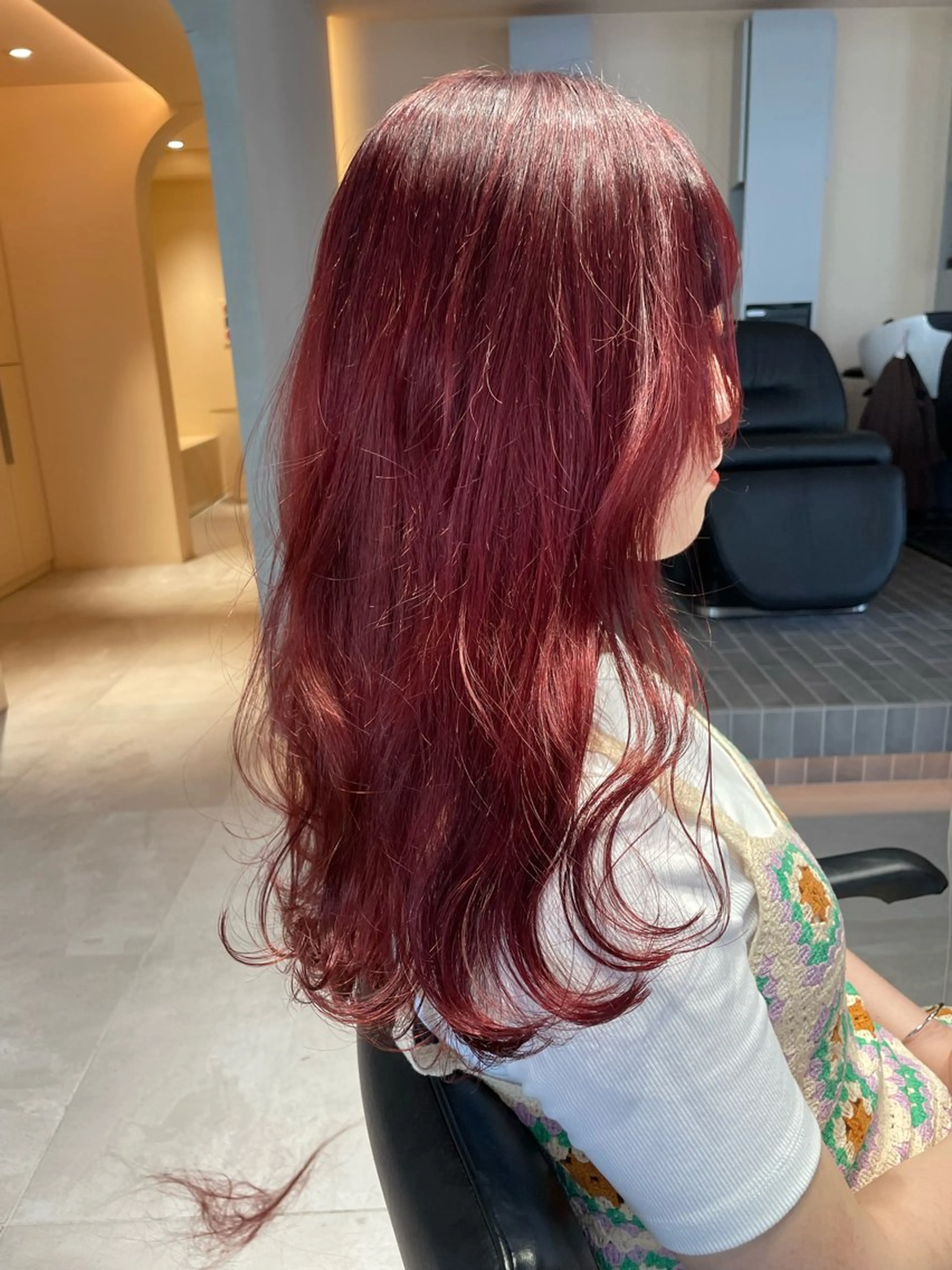 ロング カラー ヘアカラー トリートメント ヘッドスパ 艶髪/ロングモデル 募集🫧terukaのヘアスタイル