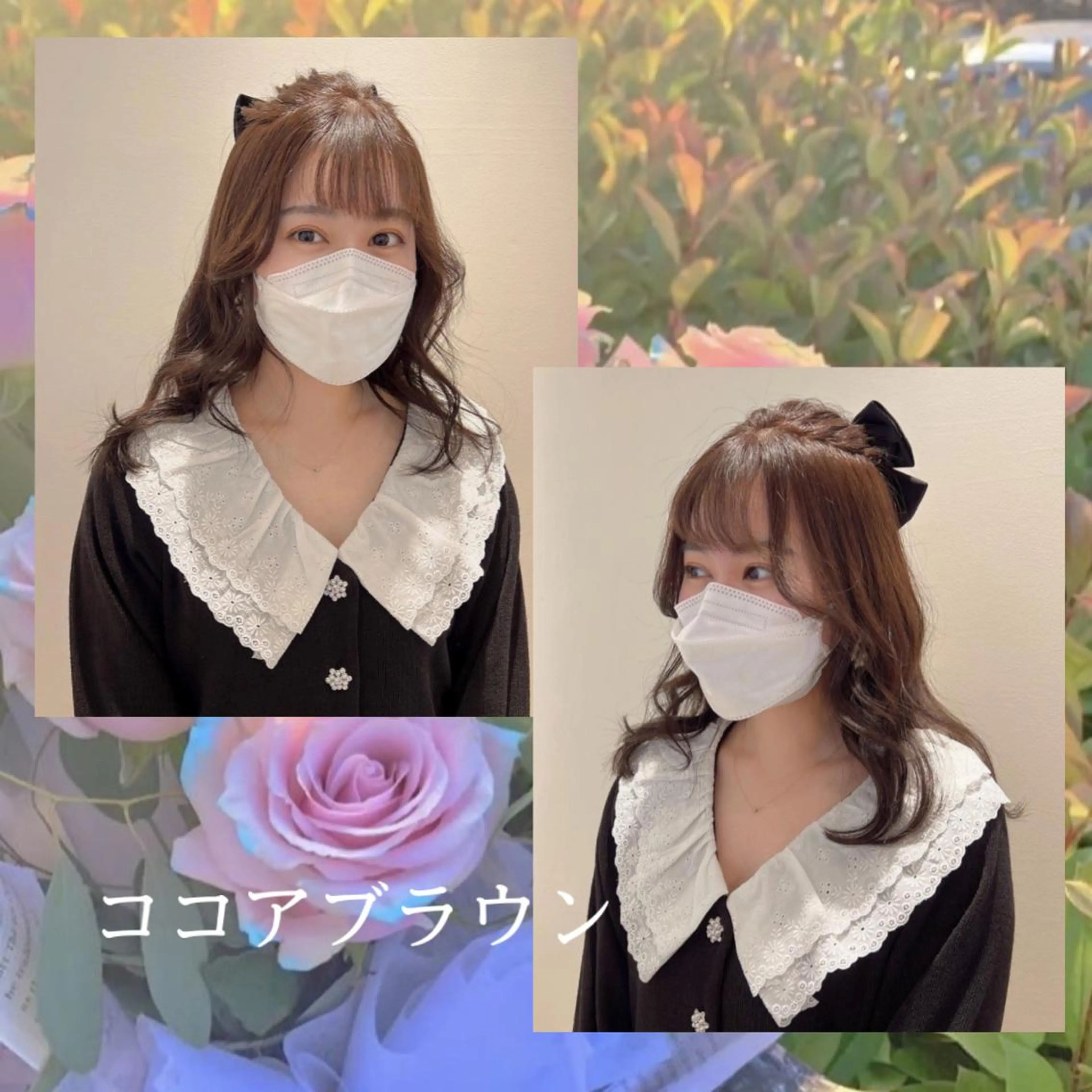 セミロング カラー ヘアアレンジ ブラウンカラー 透明感カラー ココアブラウン カット ヘアカラー トリートメント eN°byyoureshair所属・🎀トップスタイリ スト湯川響🎀のヘアスタイル