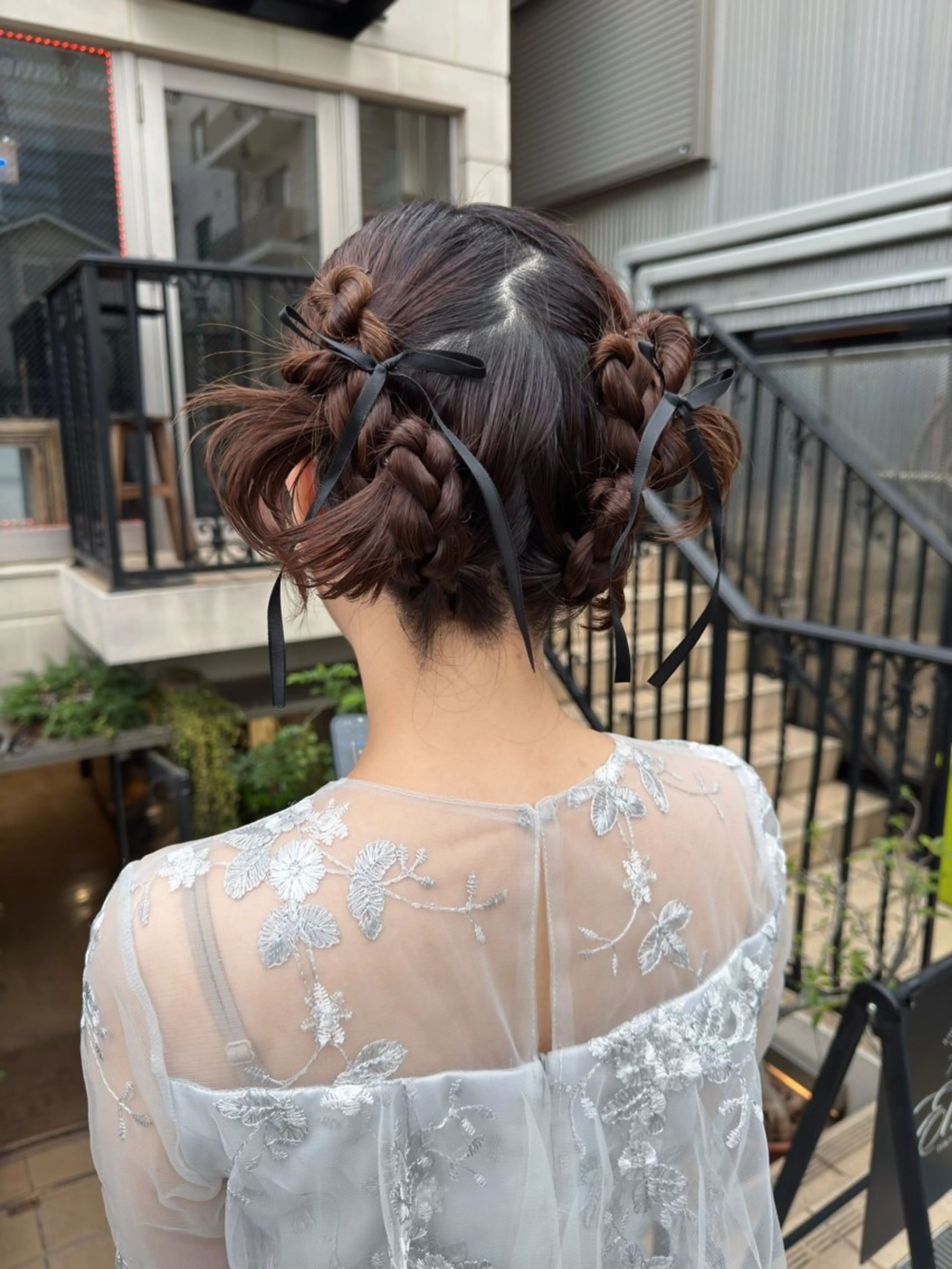 ミディアム ヘアアレンジ ヘアセット お呼ばれヘア✨️ Akari🧸🤍のヘアスタイル