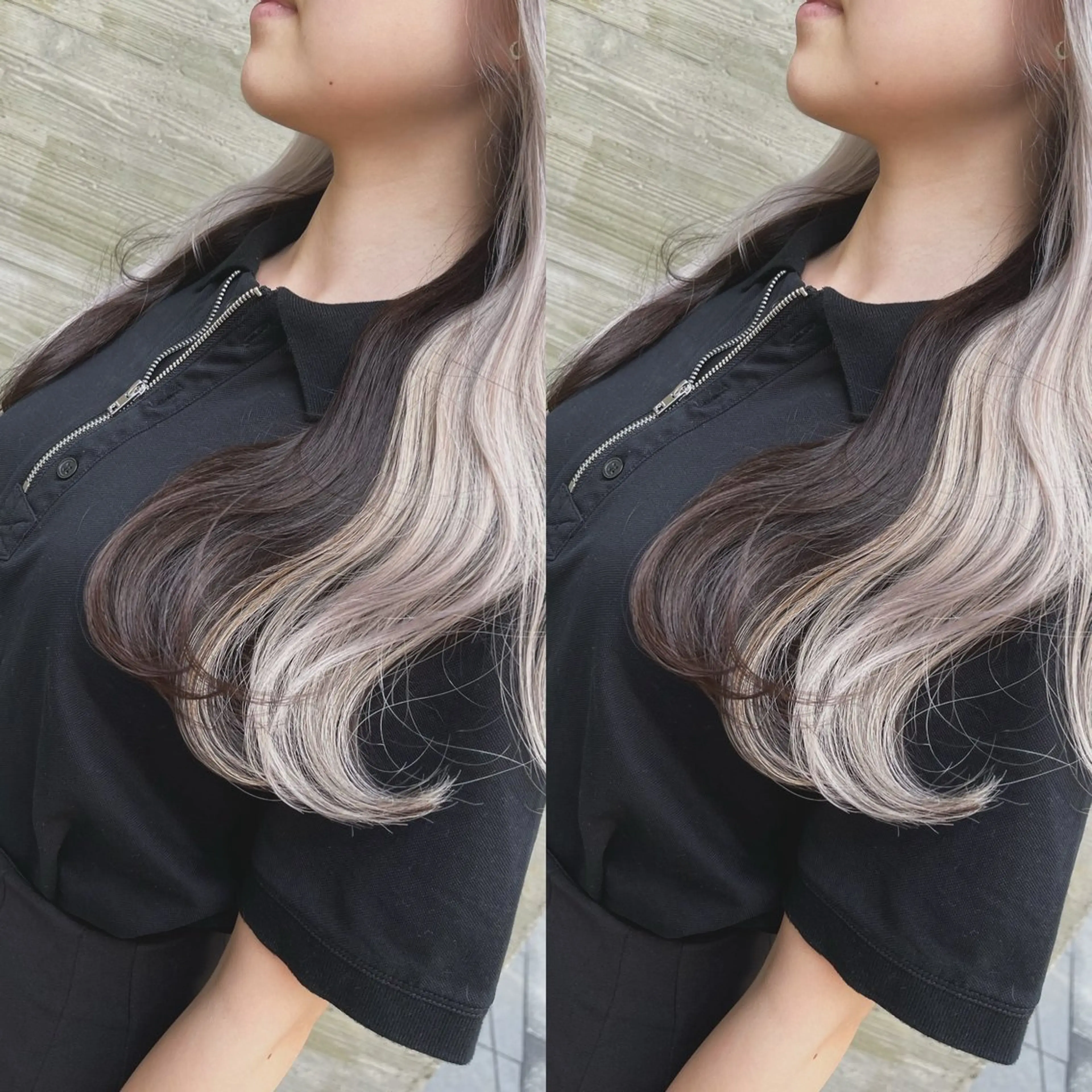 ⭐️カット+インナー/イヤリングカラー(ケアブリーチ)+カラーの写真