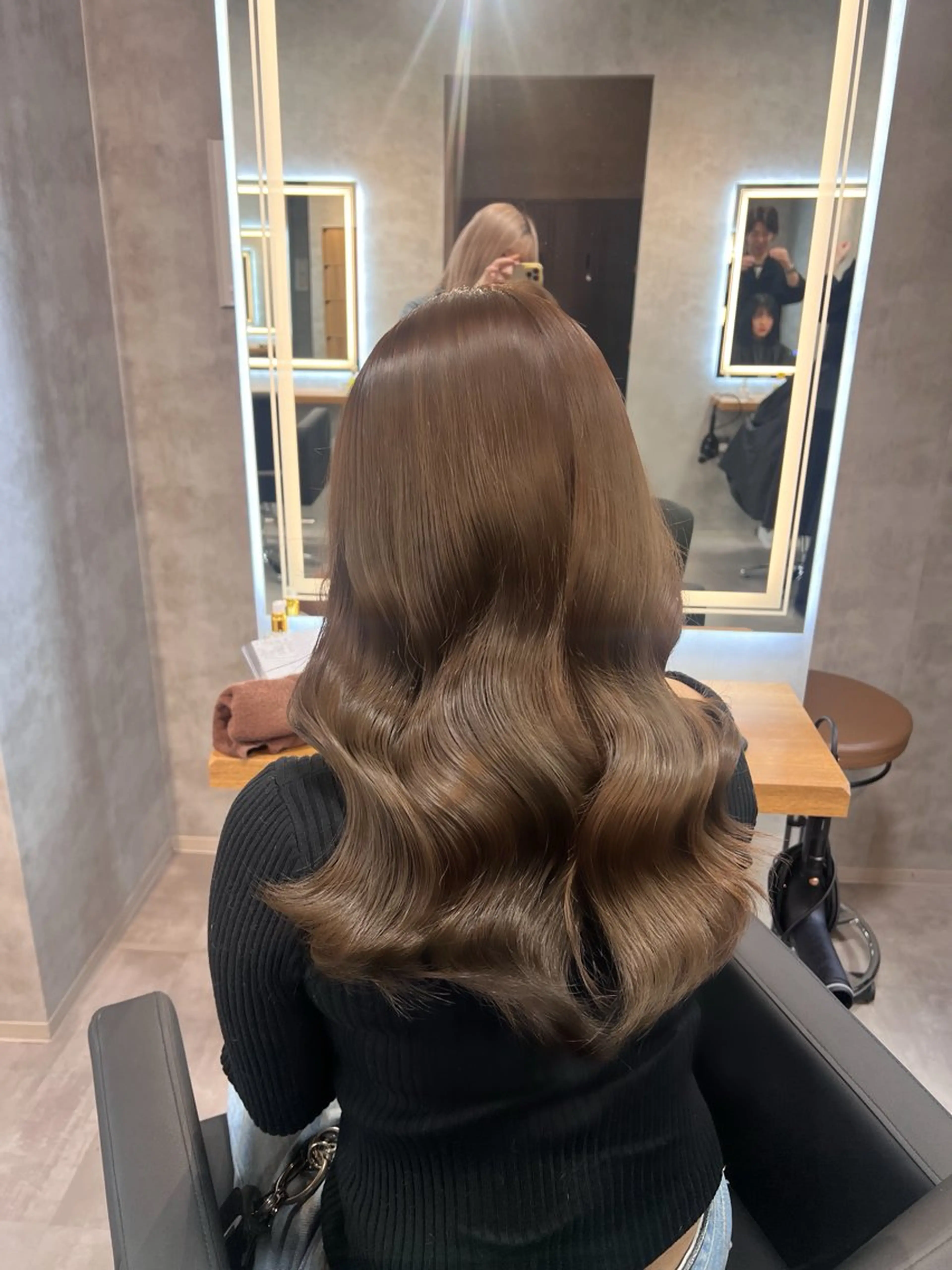 セミロング カラー 💖札幌カラー 指名No.1💖玲奈のヘアスタイル