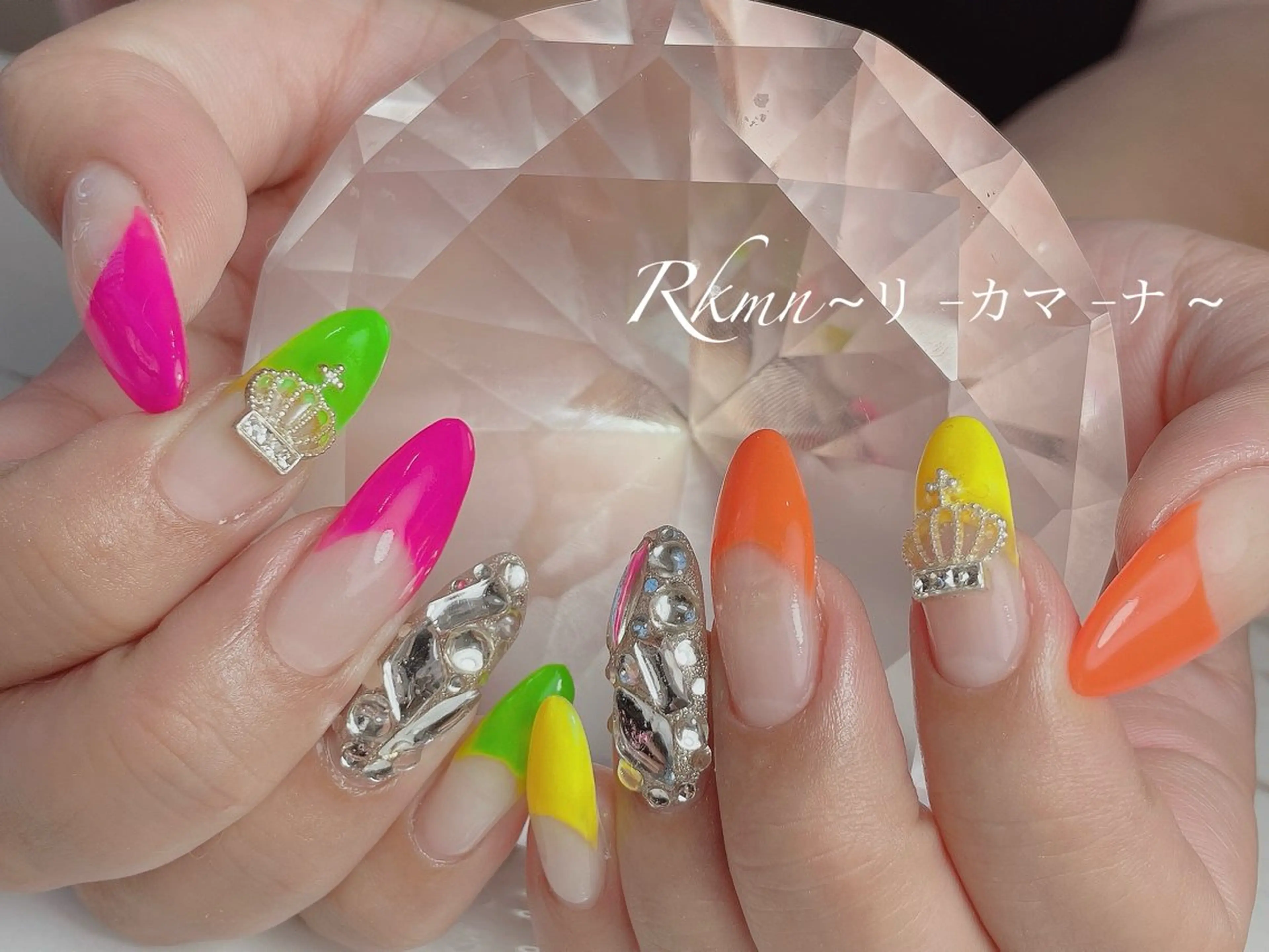 ネイル アートネイル フレンチネイル 春ネイル ハンドネイル フットネイル ハンドケア Rkmn ~リ-カマ-ナ~のネイルデザイン