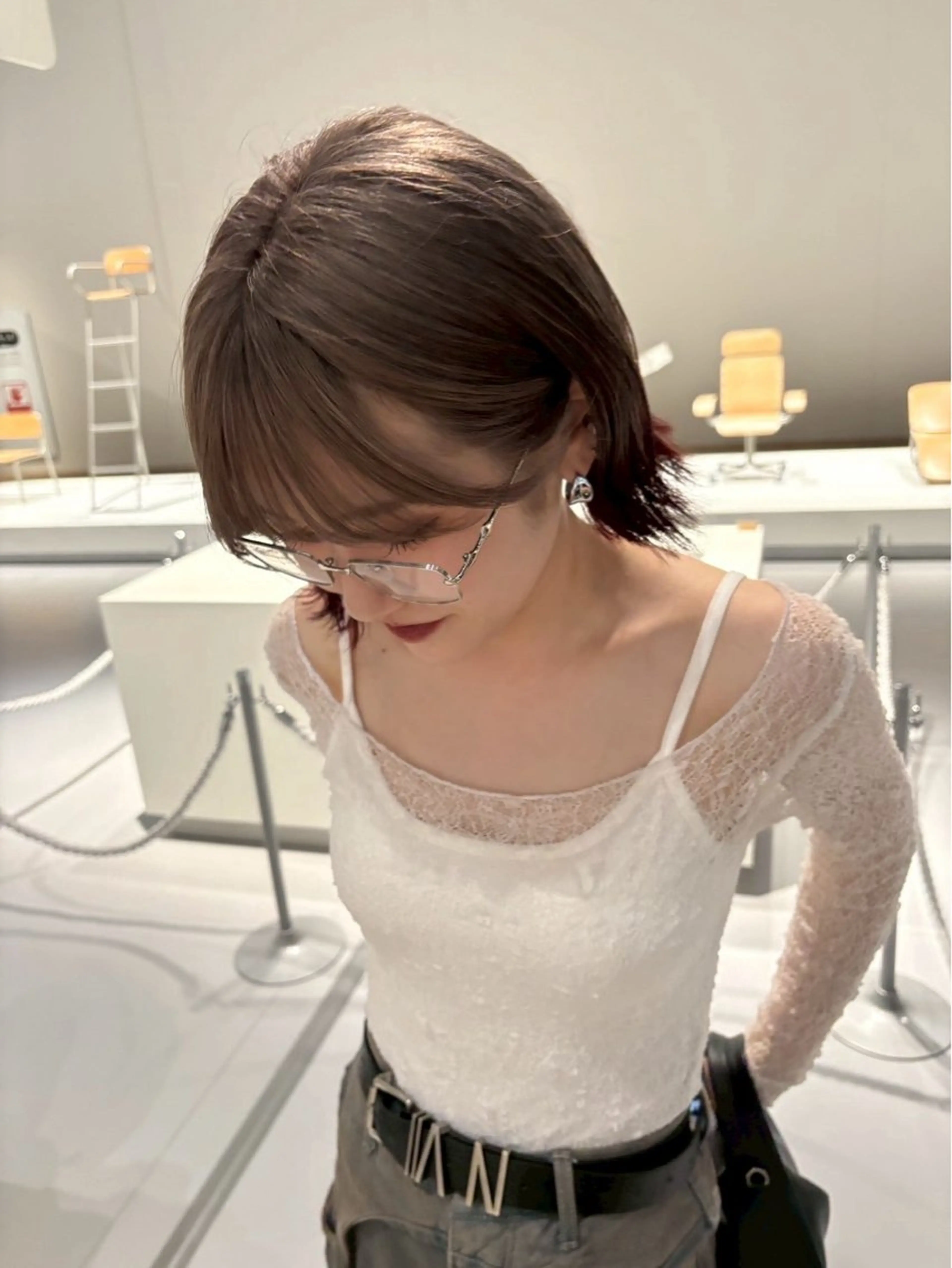 ミディアム 宇野愛華∕ パーマスタイルのヘアスタイル