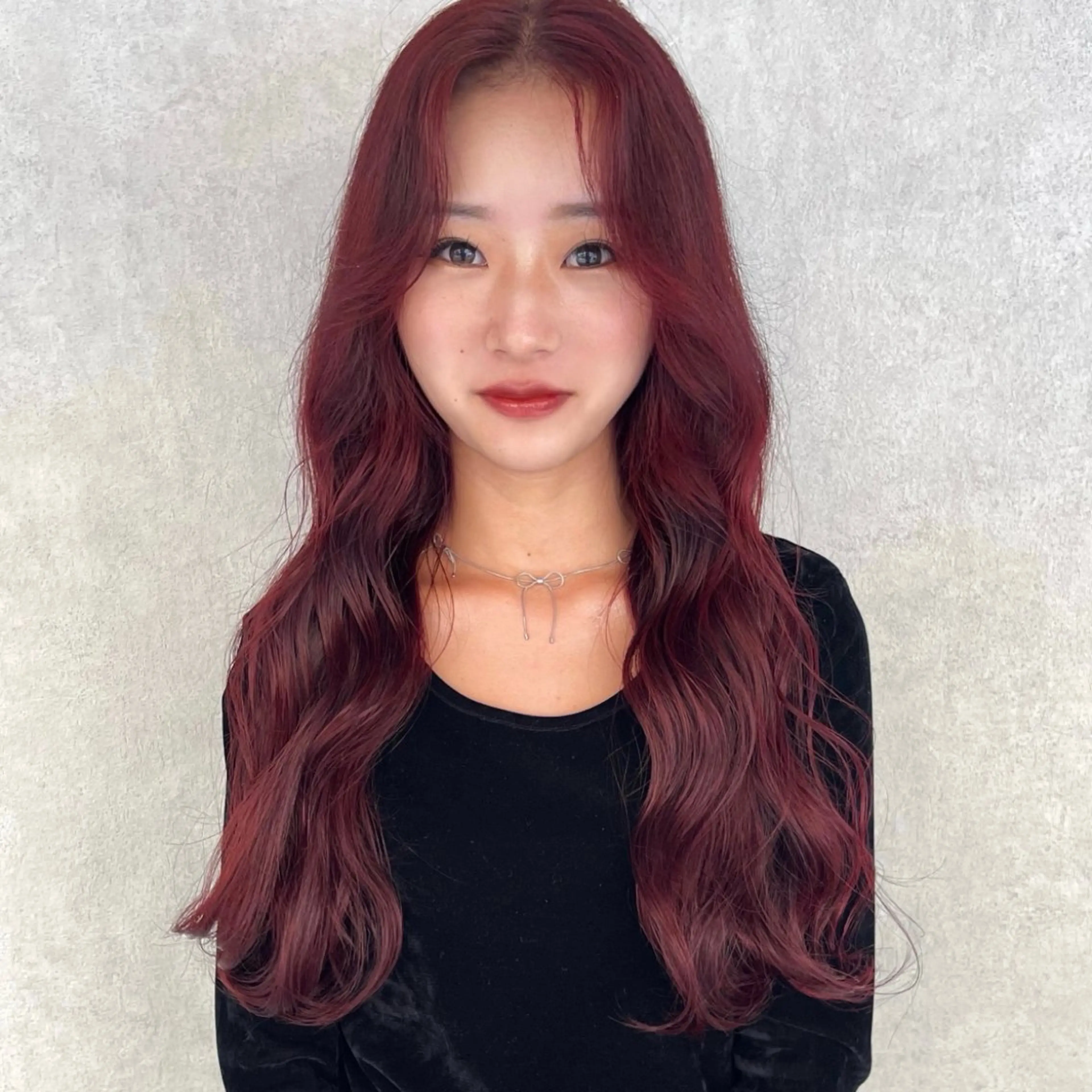 ロング カラー レッドカラー 髪質改善 レイヤーカット カット ヘアカラー 🎀ミルクティー/暖 色×レイヤー/マリアのヘアスタイル