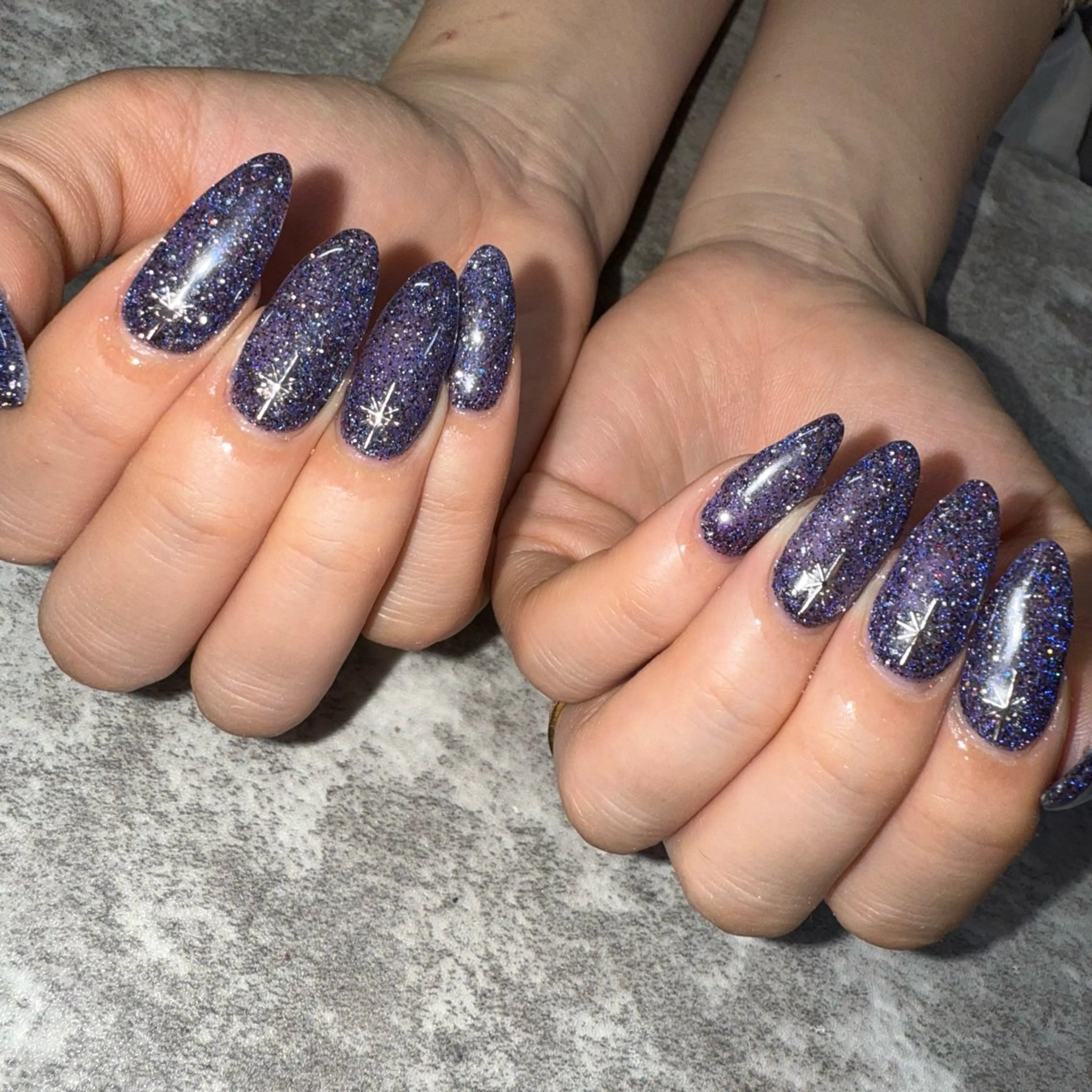 ネイル フラッシュネイル ネイビー ハンドネイル ★Rinail... .のネイルデザイン