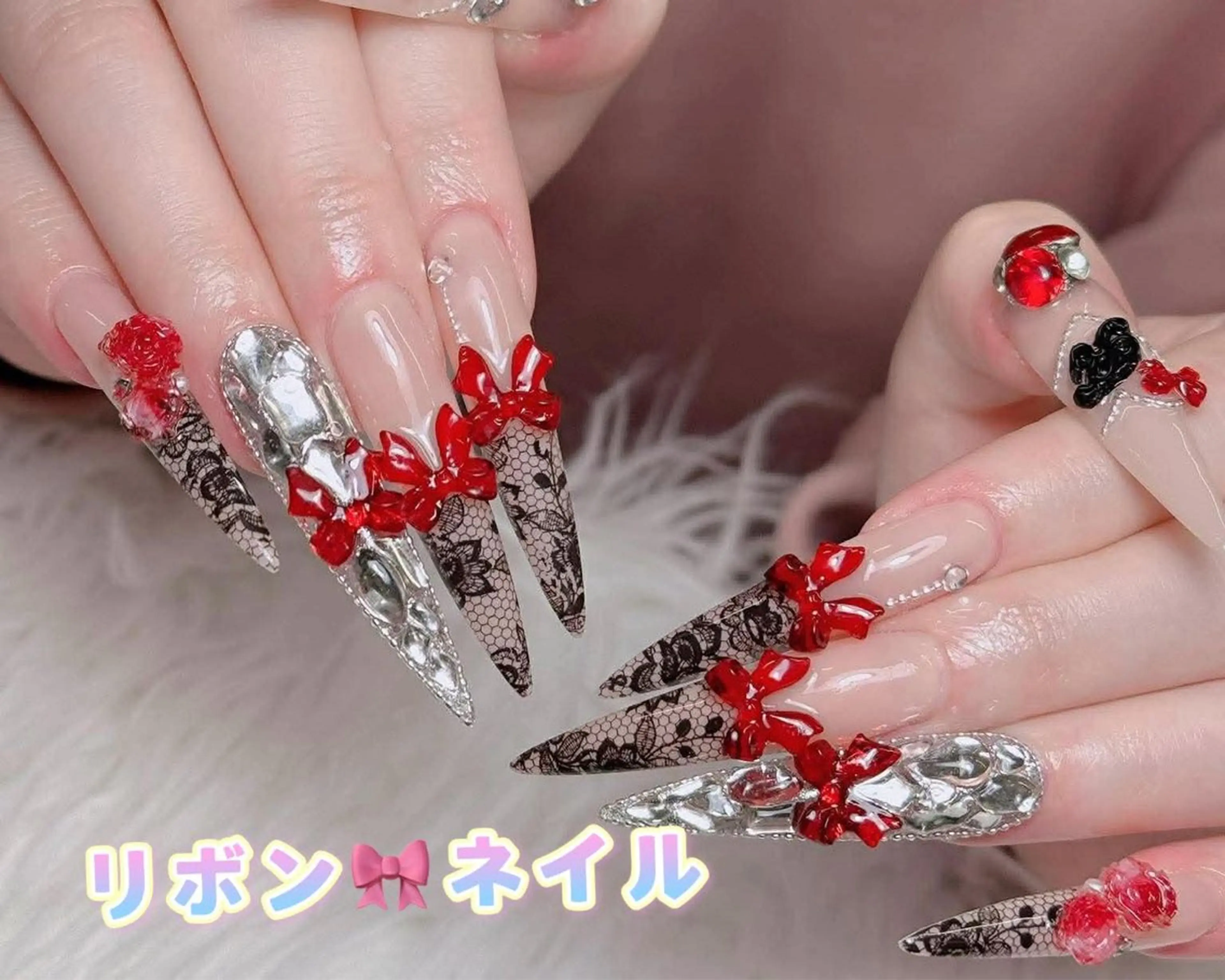 ネイル オーロラネイル チークネイル 長さ出し フレンチネイル ハロウィン ハンドネイル Lumi Shinokuboのネイルデザイン