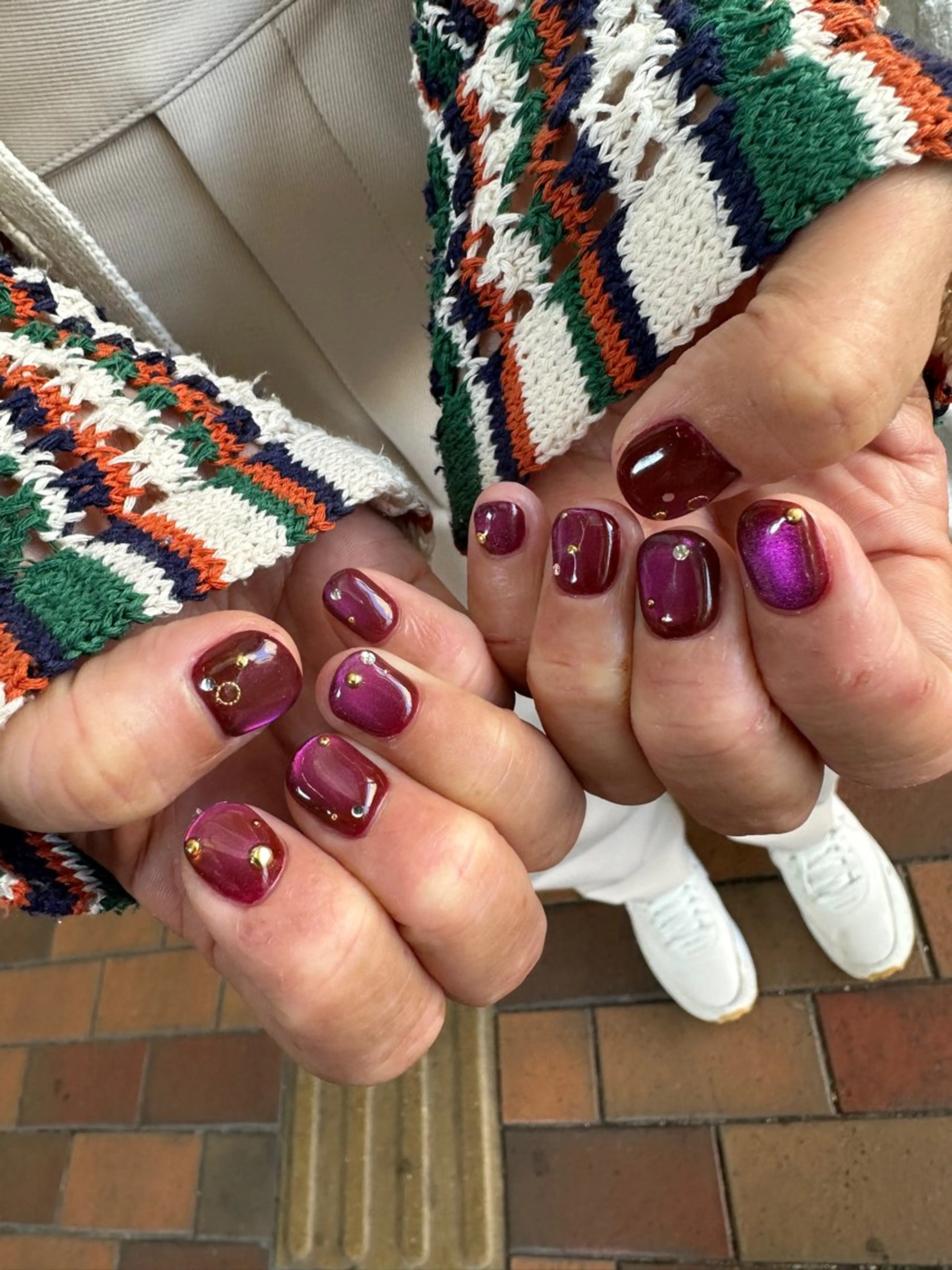 ネイル マグネットネイル ハンドネイル nailsalon ∞ ﾐｶﾅﾙ ∞のネイルデザイン