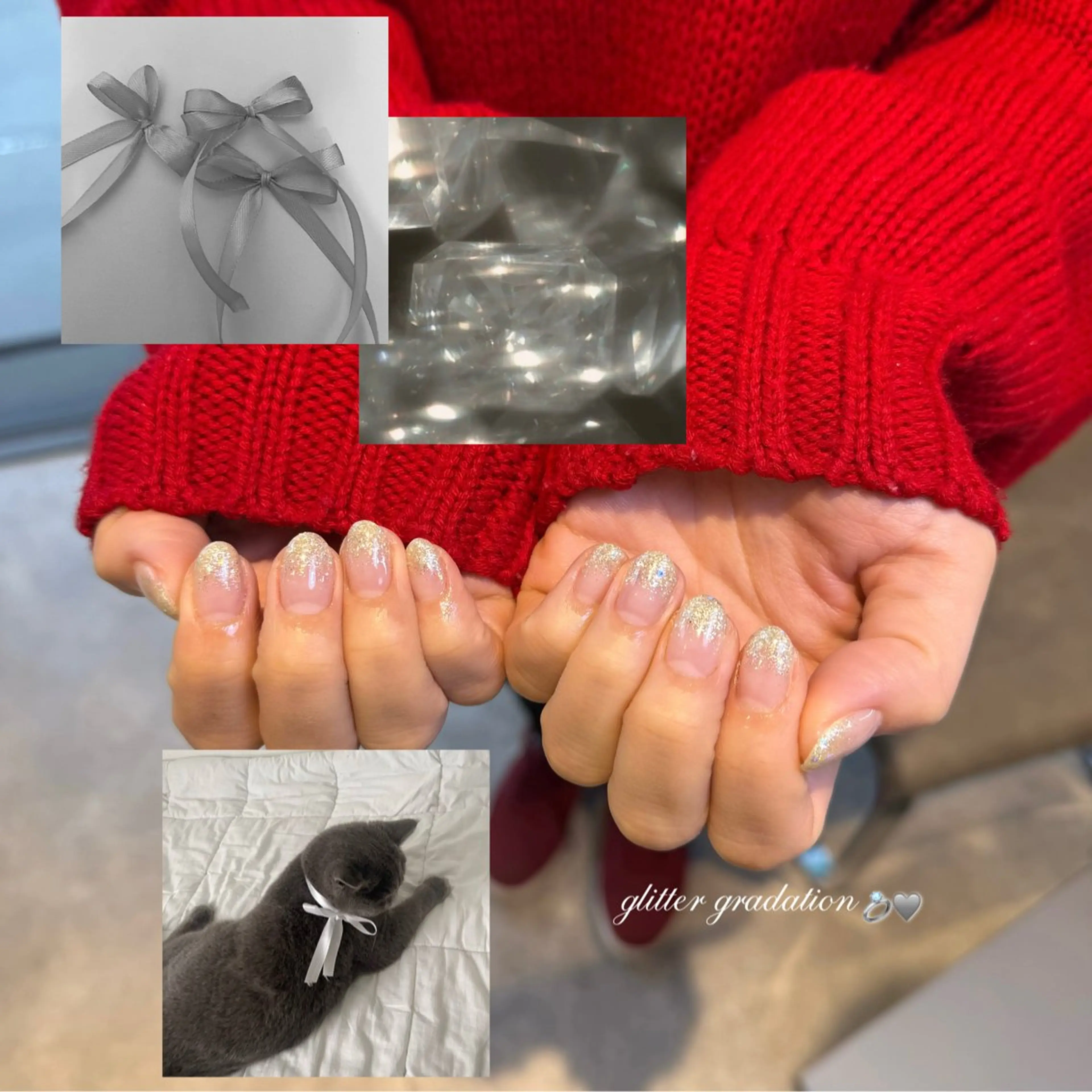 ネイル グラデーション ラメ(グリッター) ラメグラデーション ハンドネイル Zen Neo MIRAN🖤のネイルデザイン