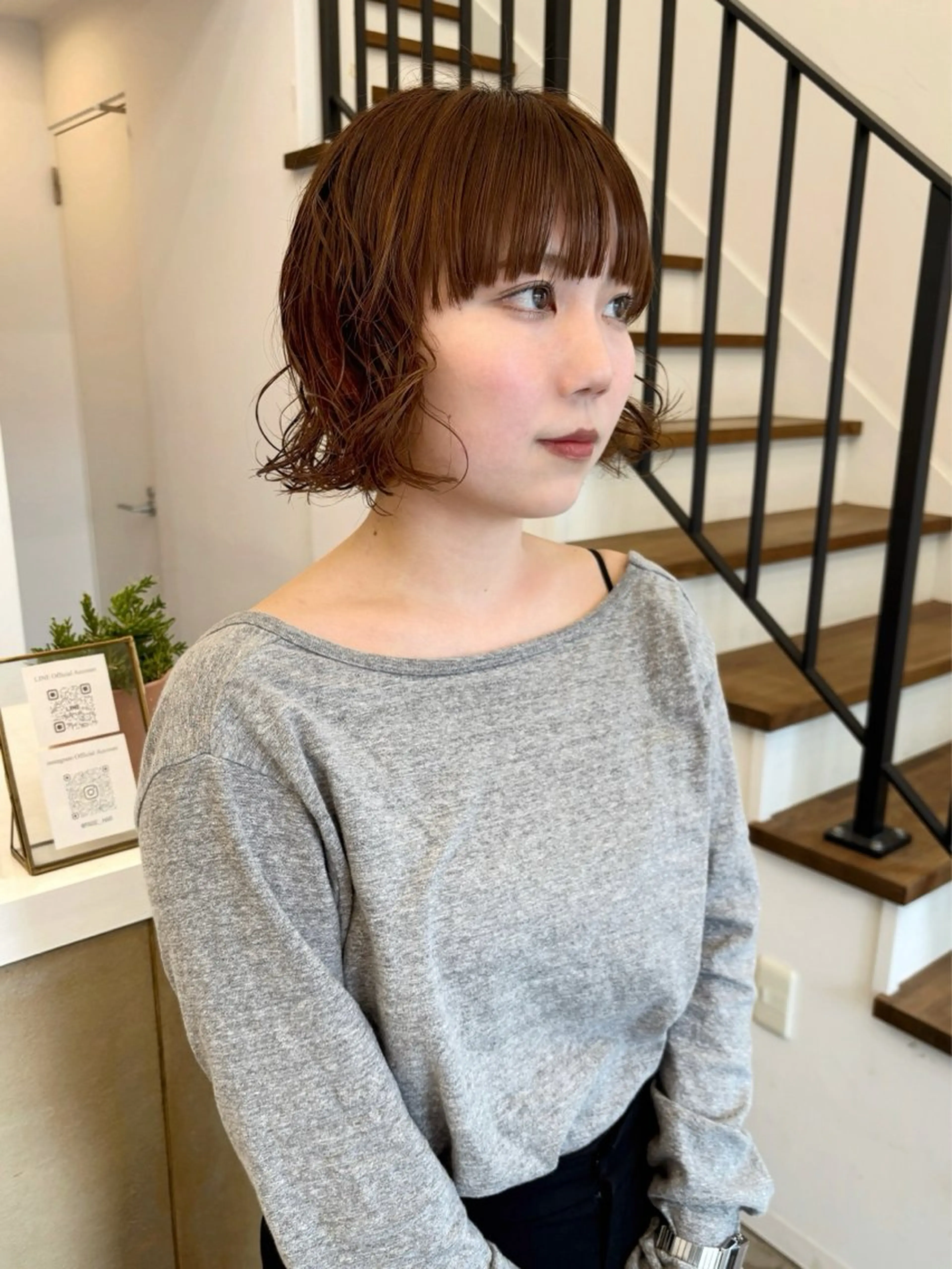 ショート ボブ 蛭町 遥香のヘアスタイル
