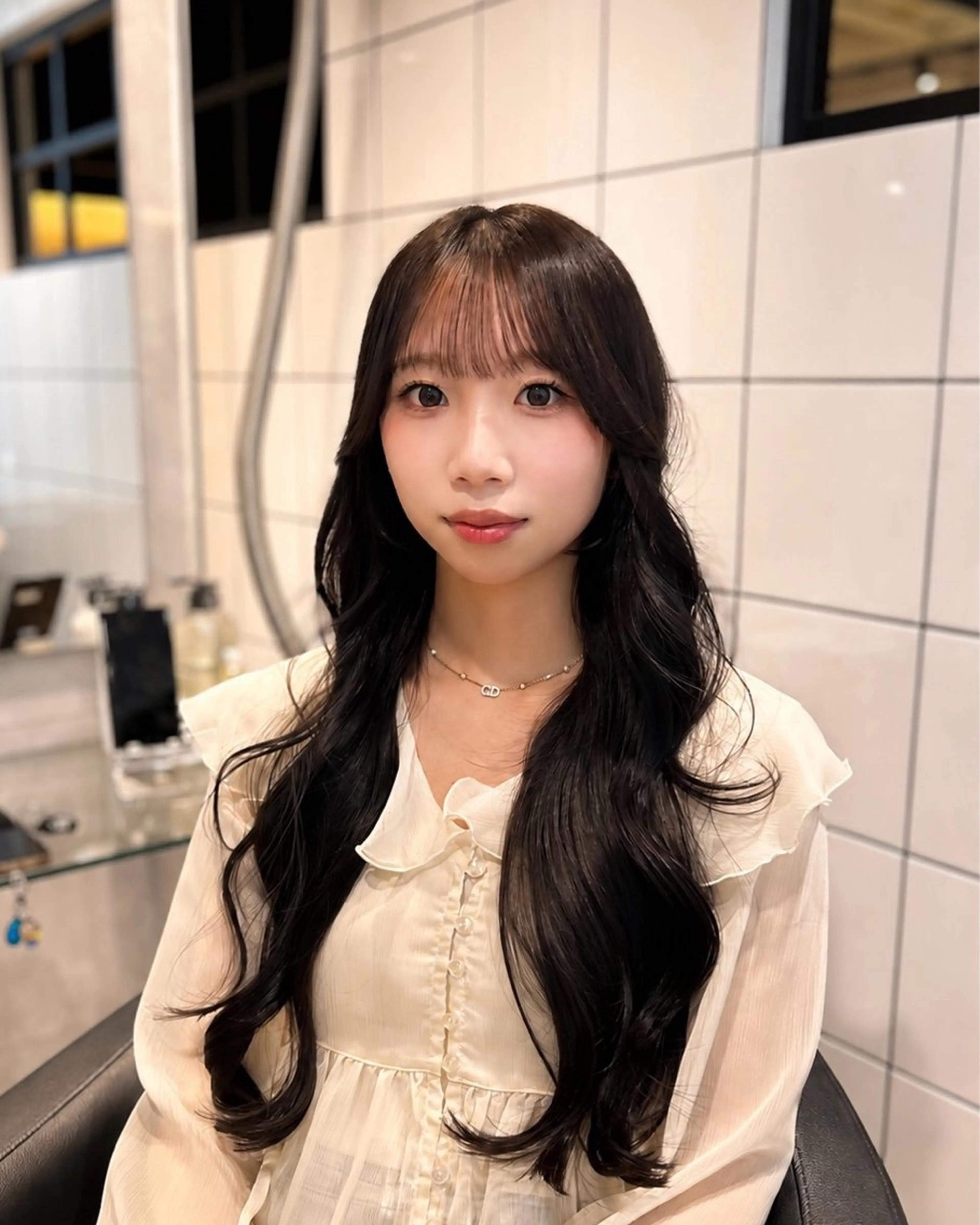 ロング カット ヘアカラー トリートメント 表参道/透明感カラー /暗髪/ジュキヤのヘアスタイル