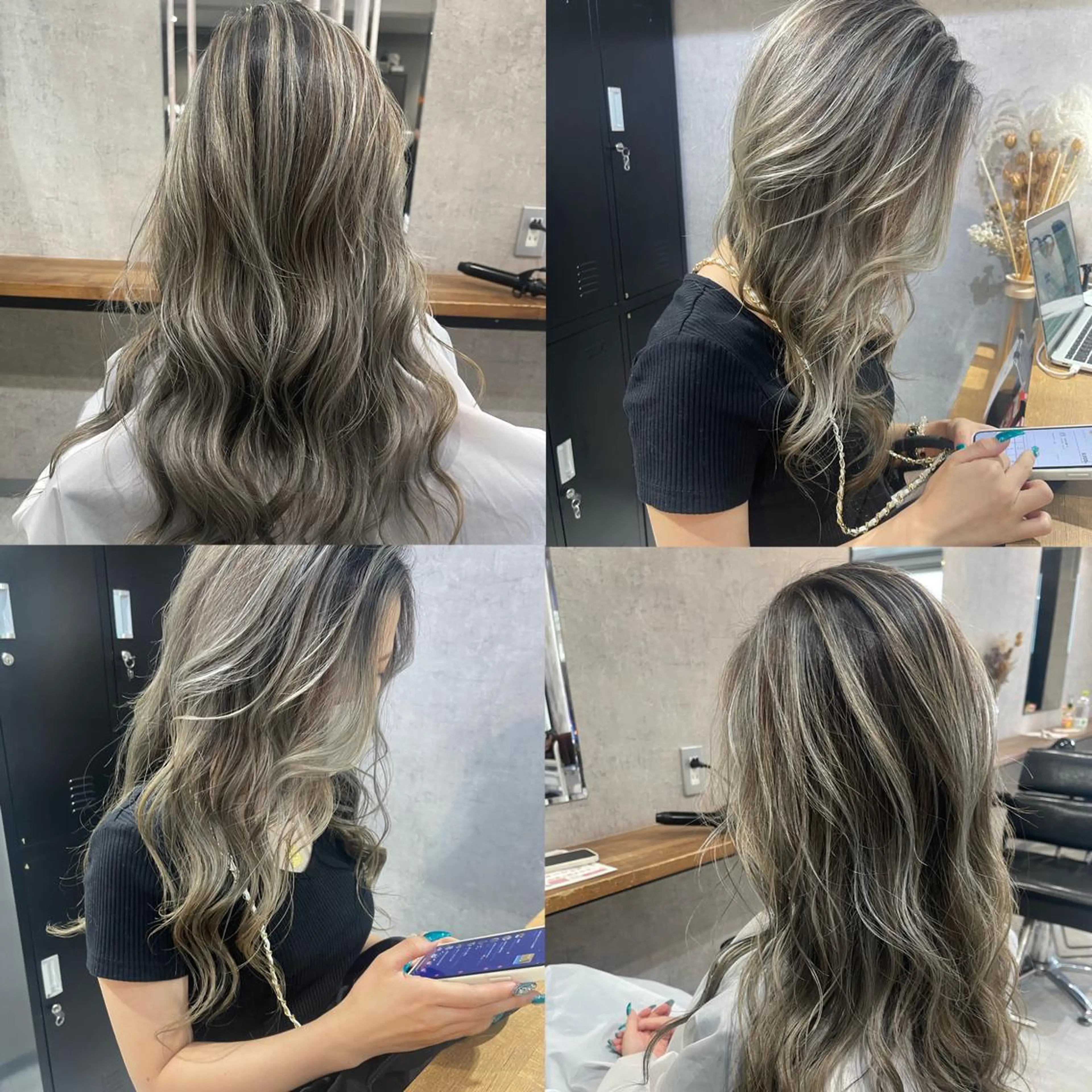 ロング カラー ヘアアレンジ ブリーチ ハイライトカラー ハイライト ヘアカラー 松井那津子 /ハイライトブリーチのヘアスタイル