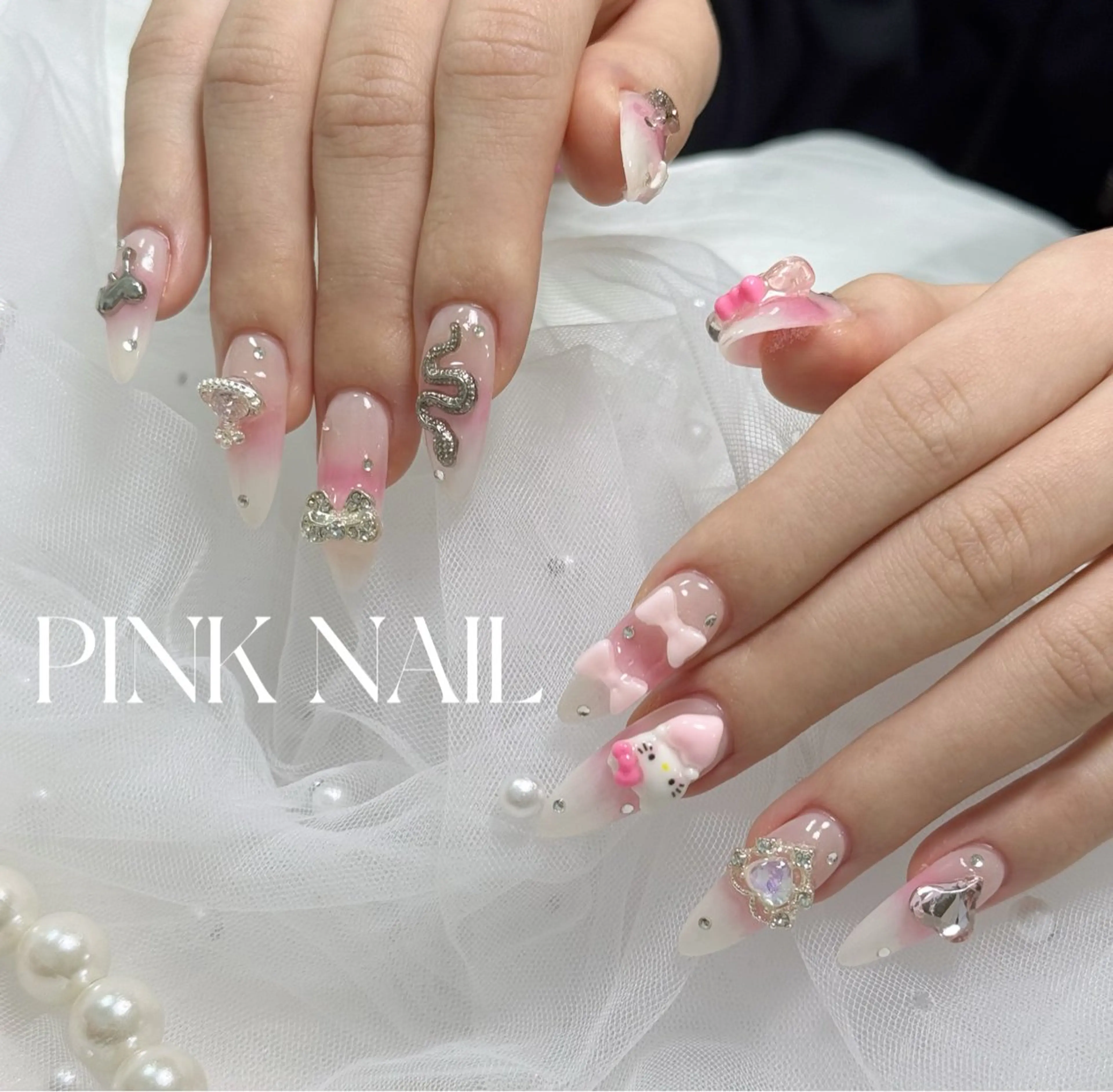ネイル ハンドネイル pink nailのその他イメージ