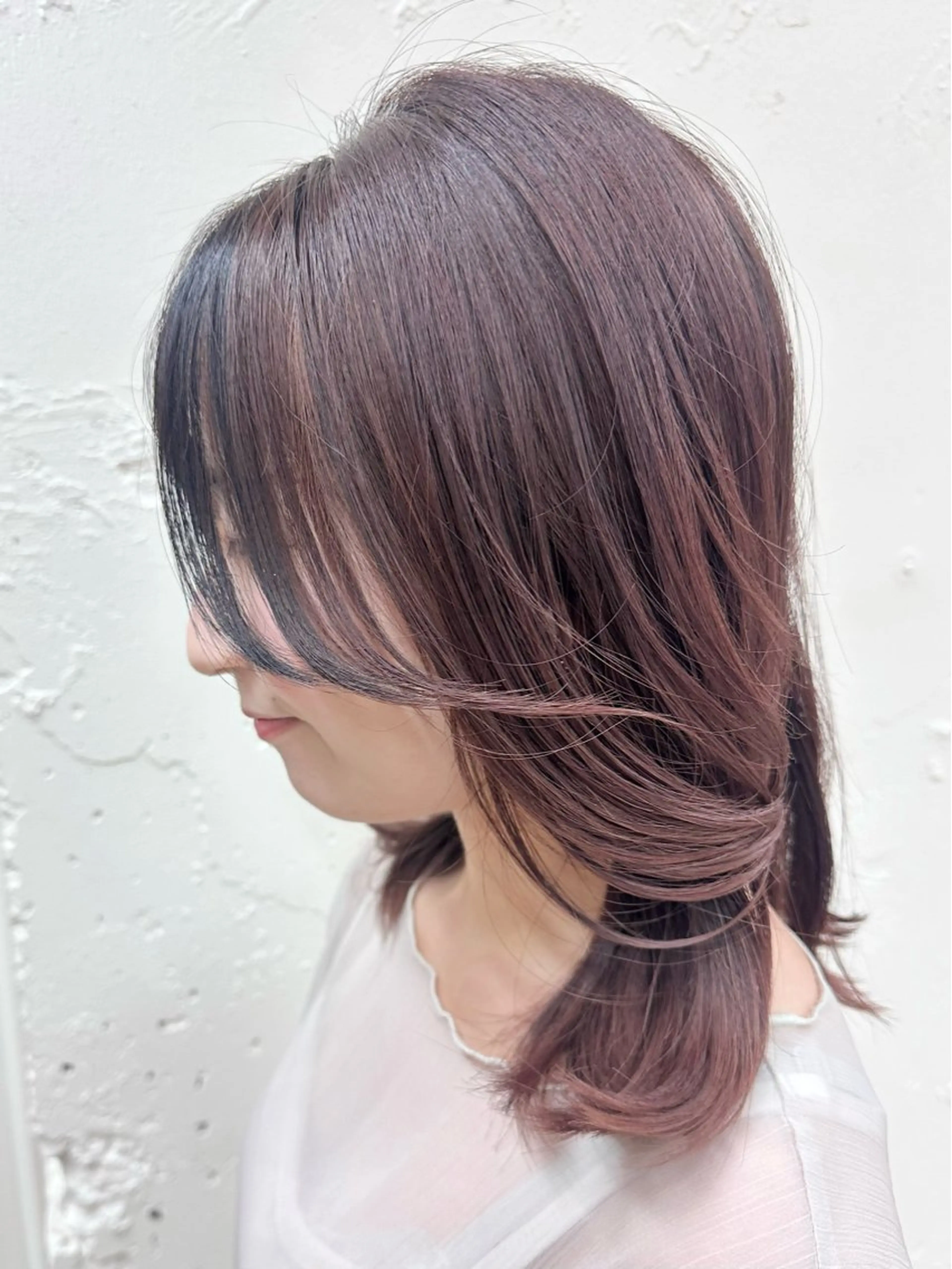 縮毛矯正 髪質改善カラー /ヘアメ🎀みさきのヘアスタイル