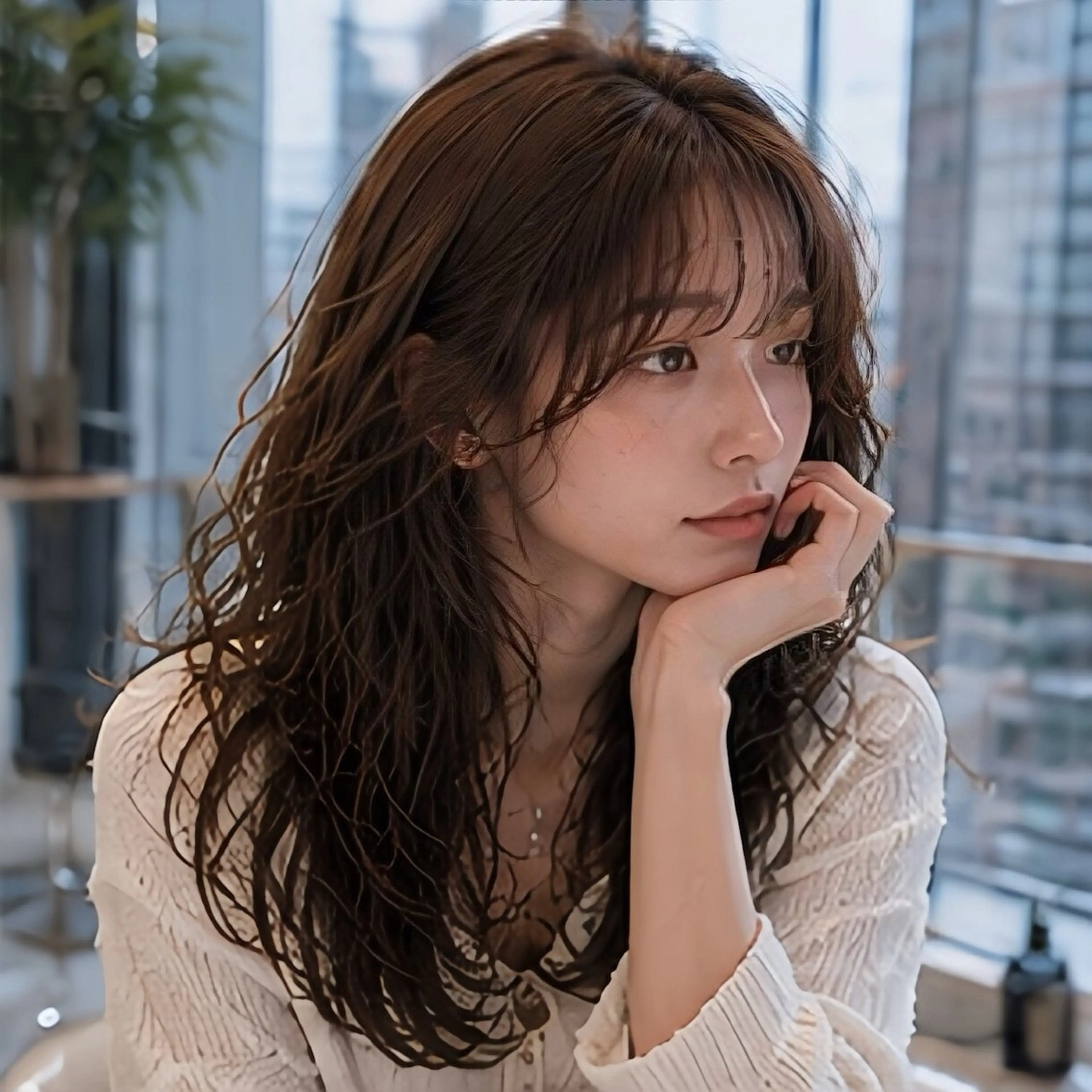 カラー ヘアカラー トリートメント 池袋/前髪/顔周り 🎀髪質改善おばかんのヘアスタイル