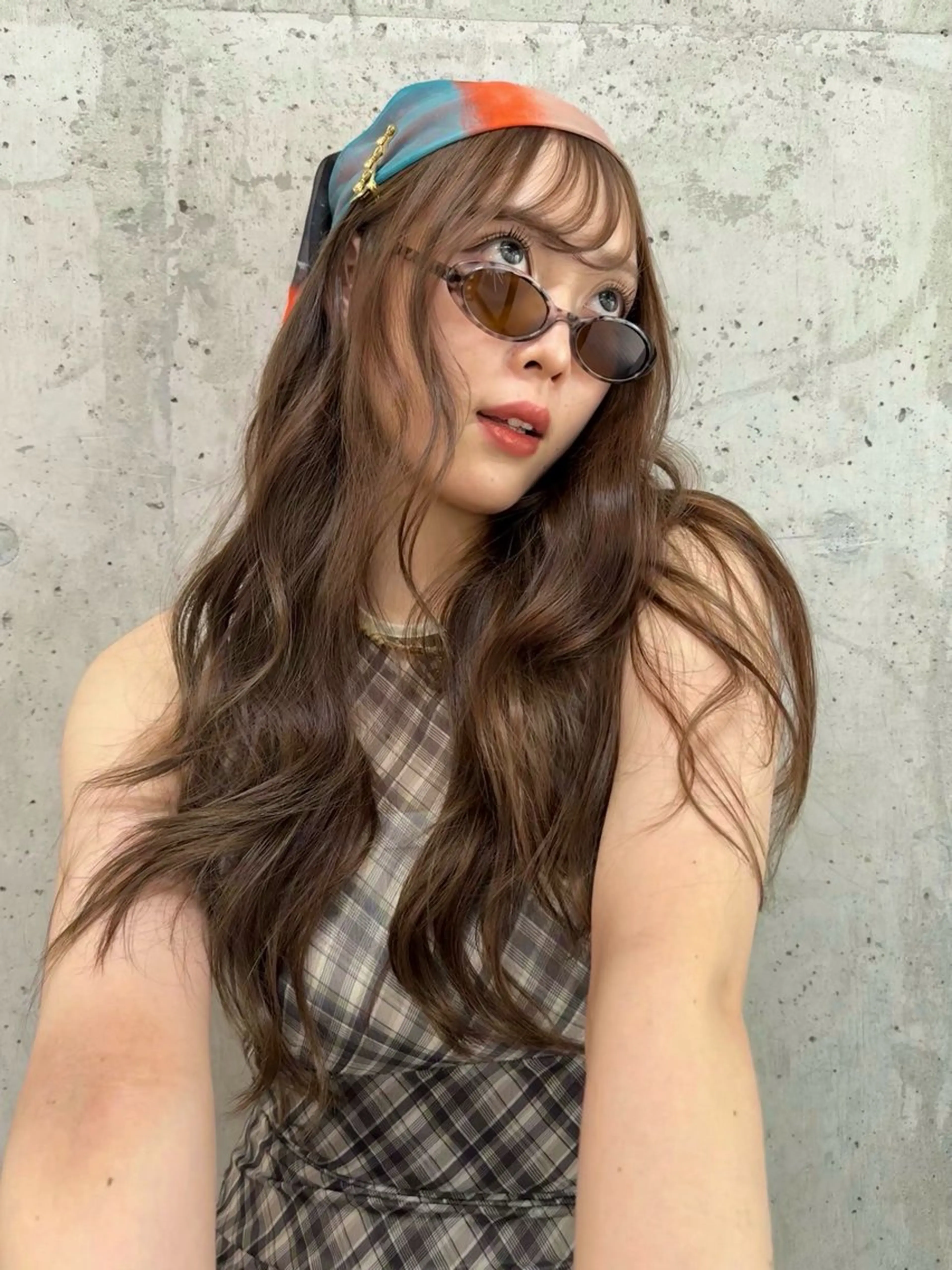 カラー ブリーチ 透明感カラー ダブルカラー ブリーチなしカラー YURiA レイヤー🫧のヘアスタイル