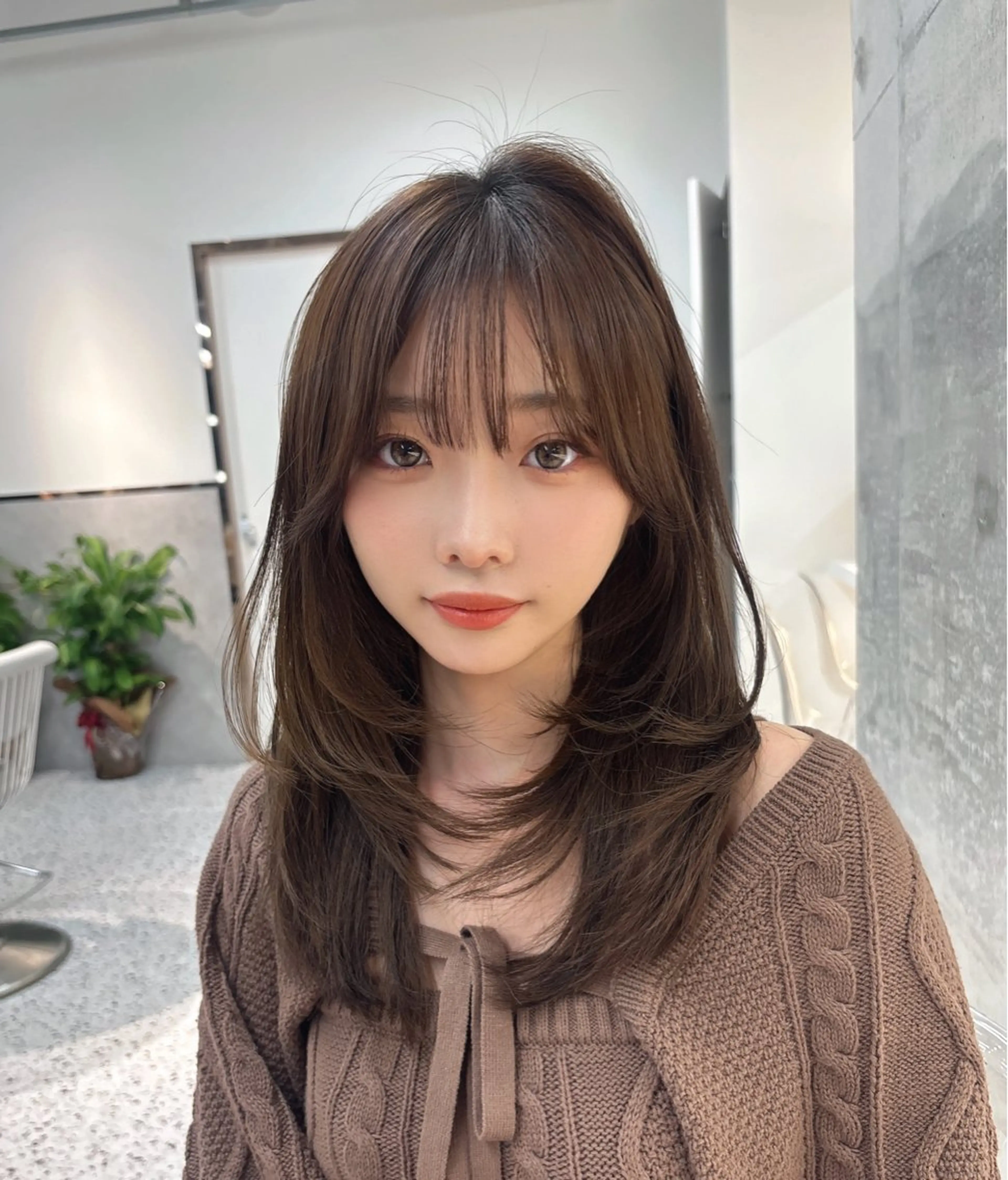 ロング 韓国風ヘア レイヤーカット 🎀透明感カラー shizuka🎀のヘアスタイル