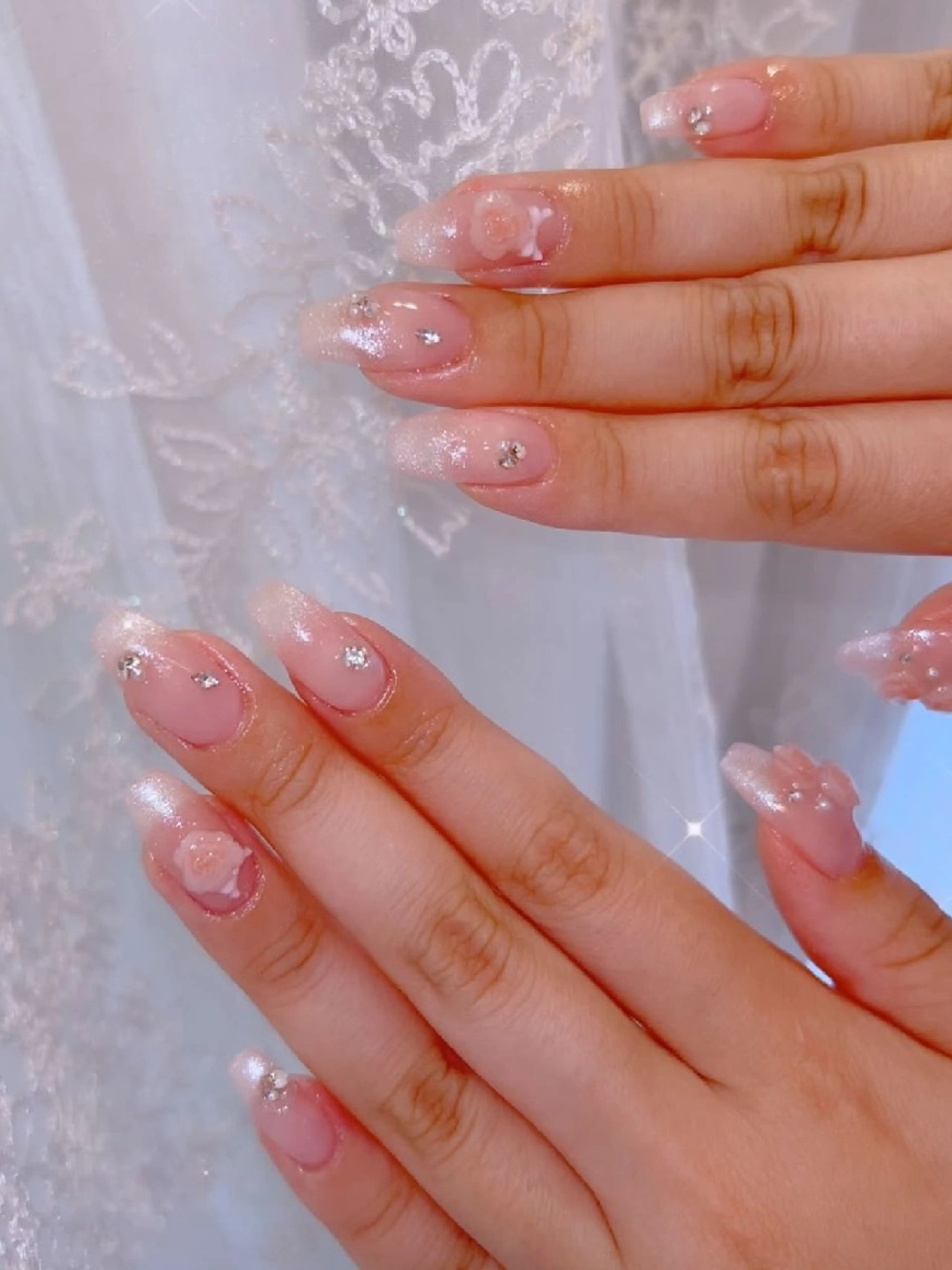 ネイル 長さ出し ジェルネイル 韓国ネイル マグネットネイル ニュアンスネイル ハンドネイル I LOVE ME NAIL.｡.:*♡のネイルデザイン
