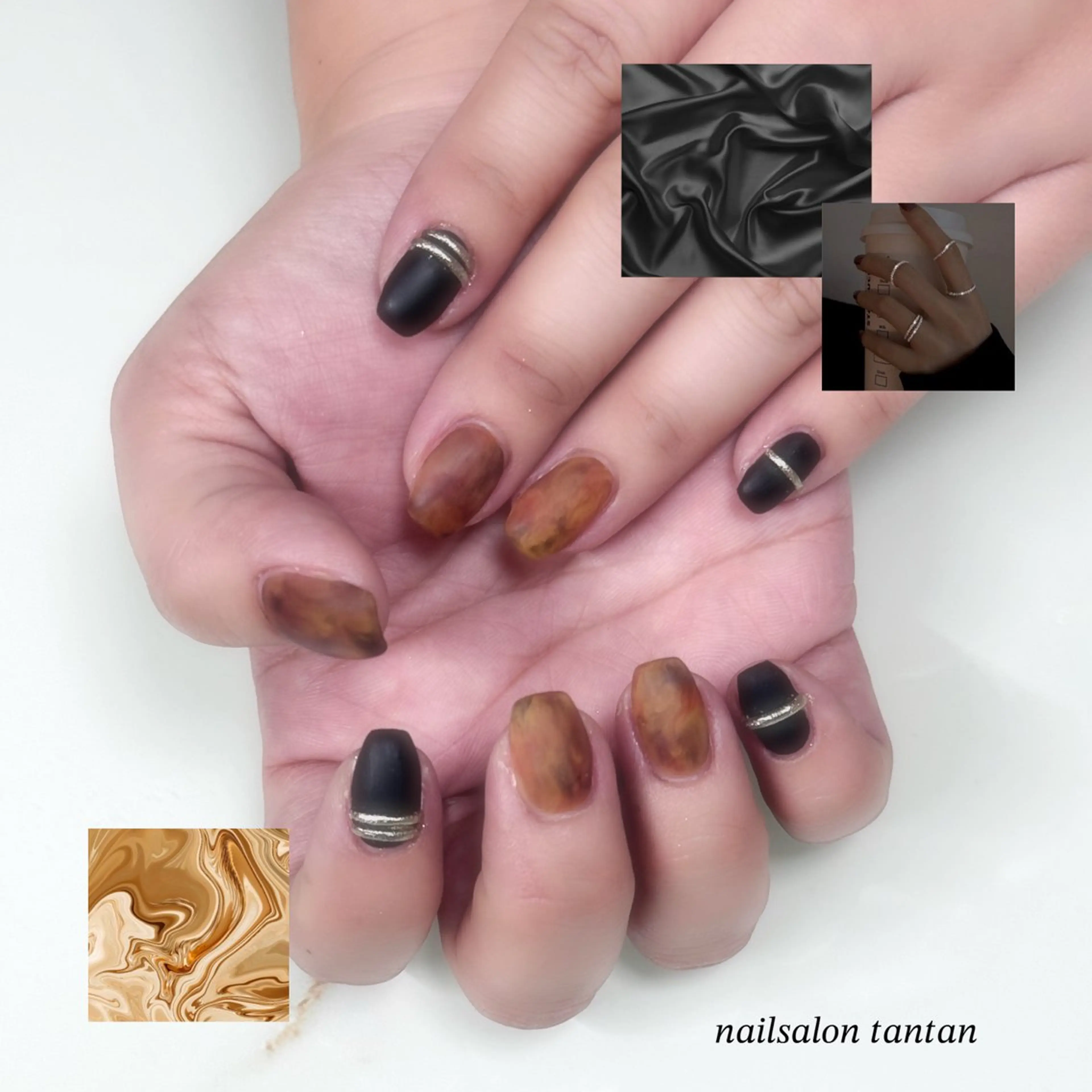 ネイル マットネイル ミラーネイル ニュアンスネイル nailsalon tantanのネイルデザイン