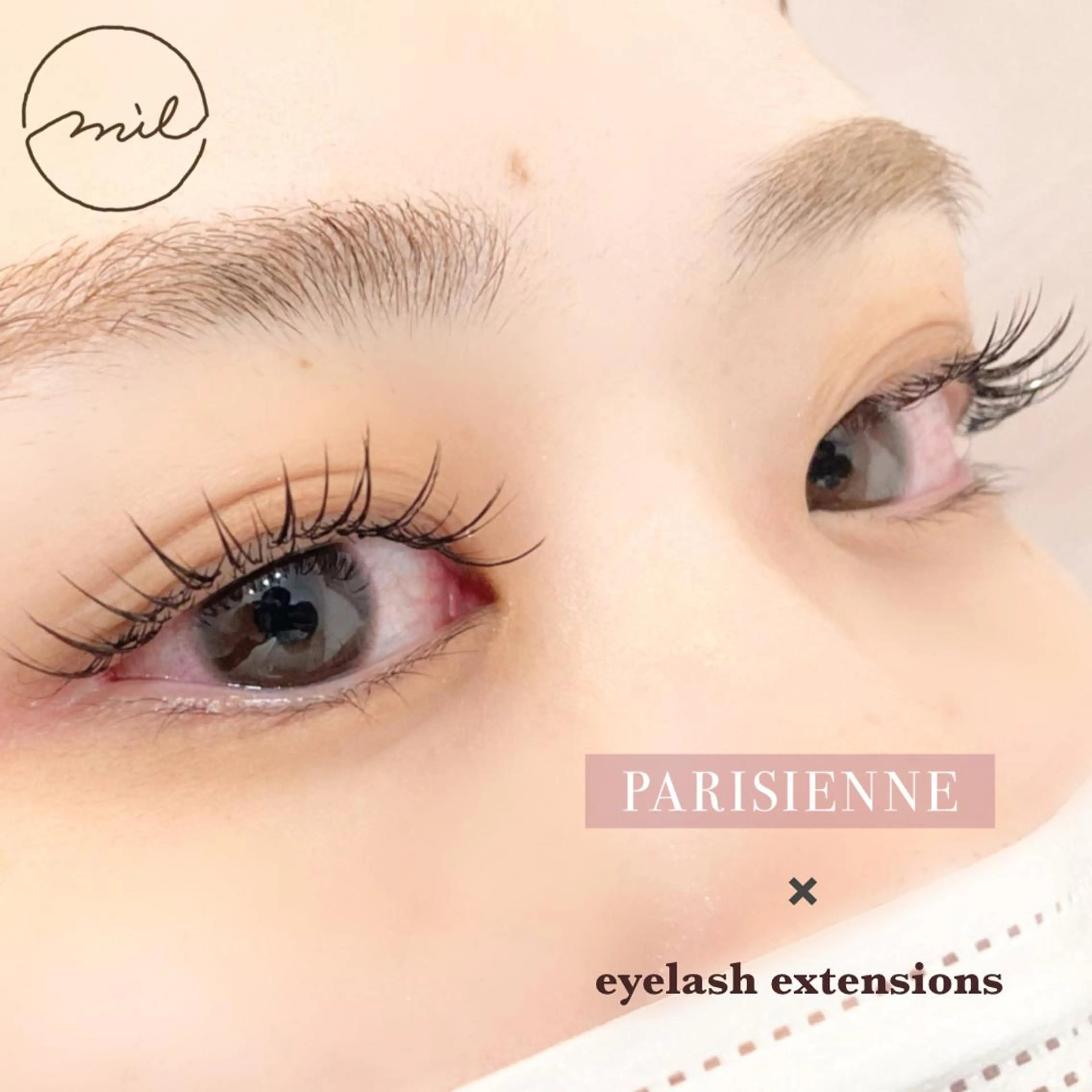 🪻minimo限定価格🪻まつ毛パーマ×エクステ60本（パリジェンヌに変更＋500円）の写真