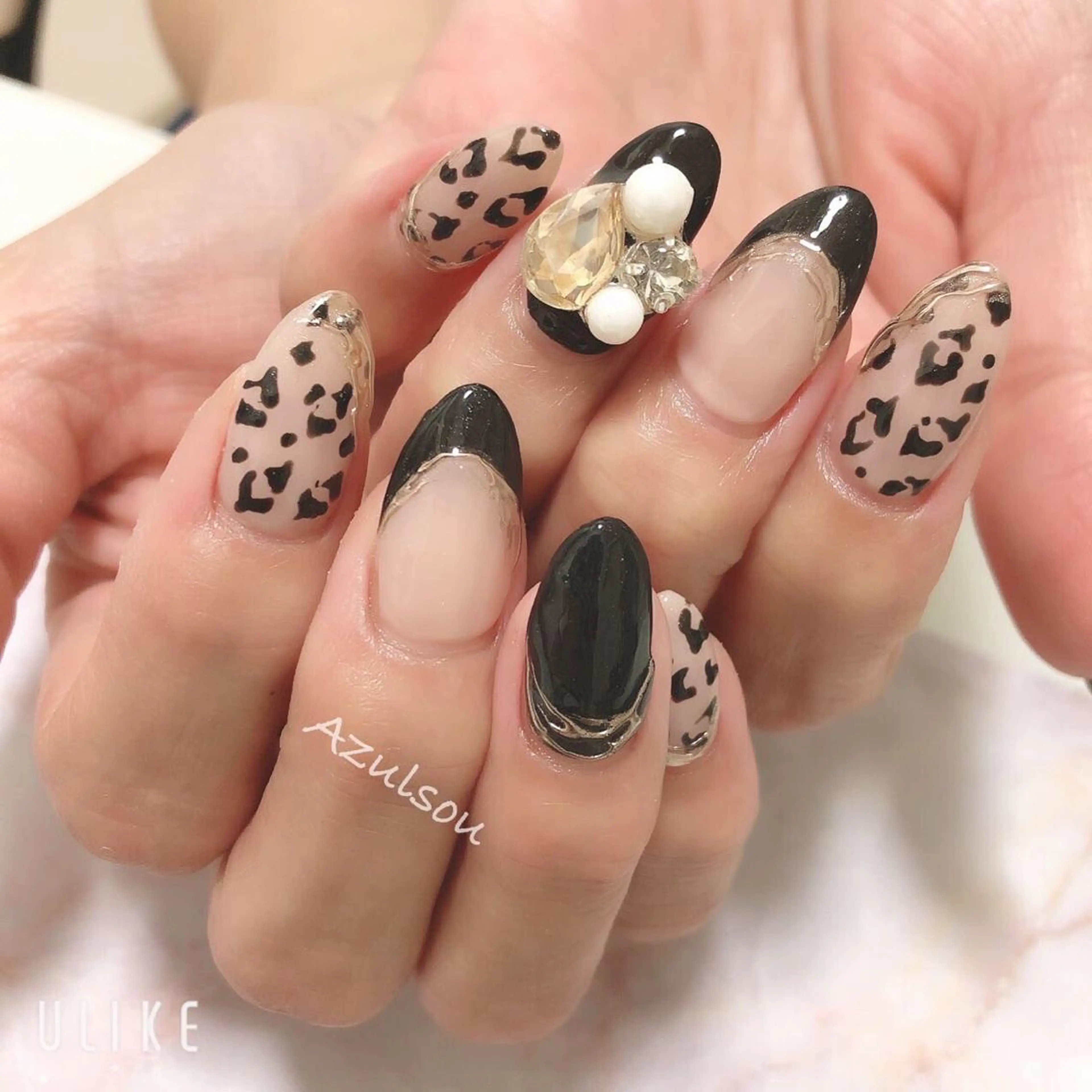 ネイル ジェルネイル 韓国ネイル ミラーネイル 持ち込み ニュアンスネイル Azulsou 廣川愛のネイルデザイン