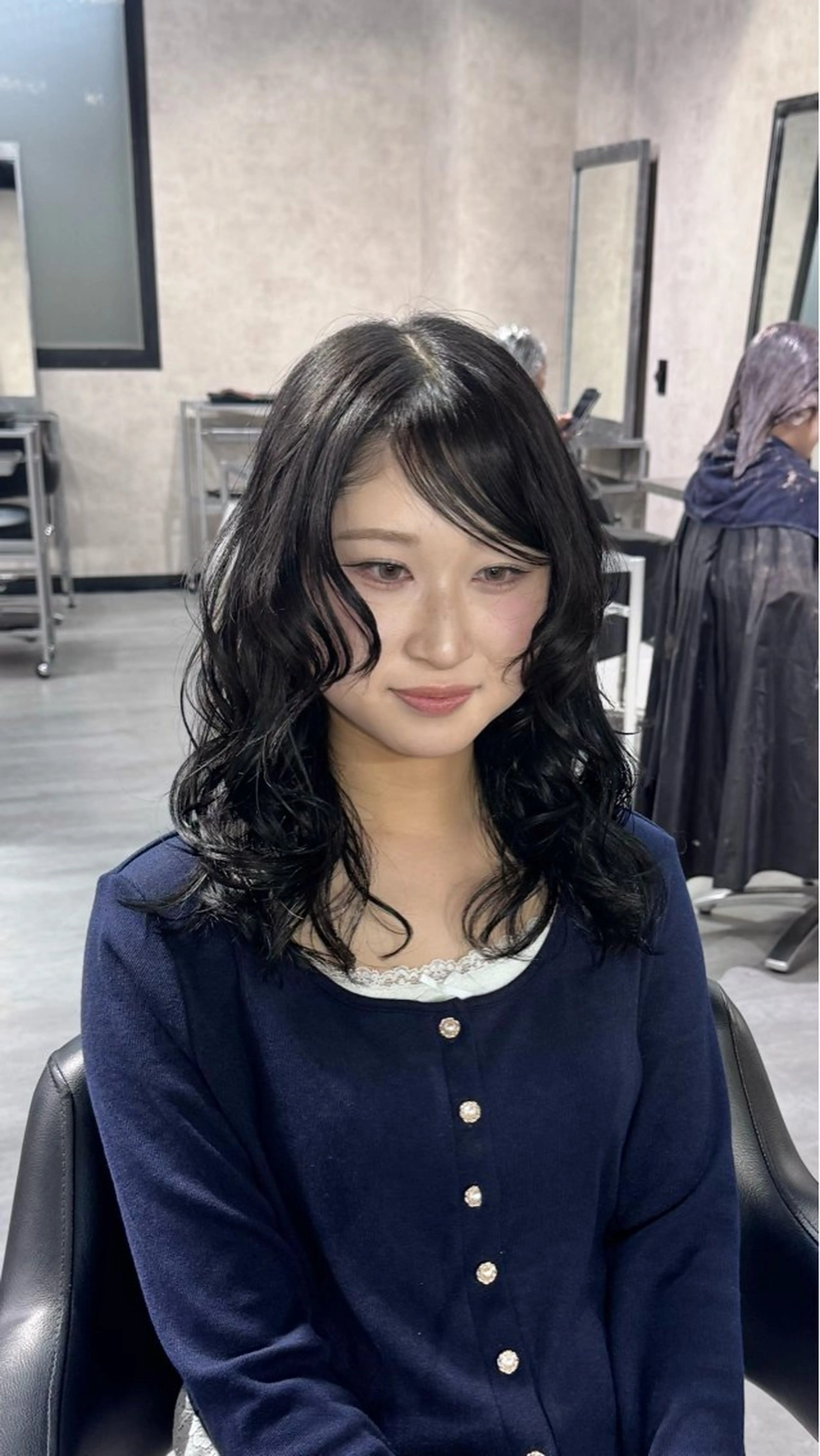 セミロング セミロングパーマ レイヤーカット カット B E C H I C O〔べち子〕のヘアスタイル