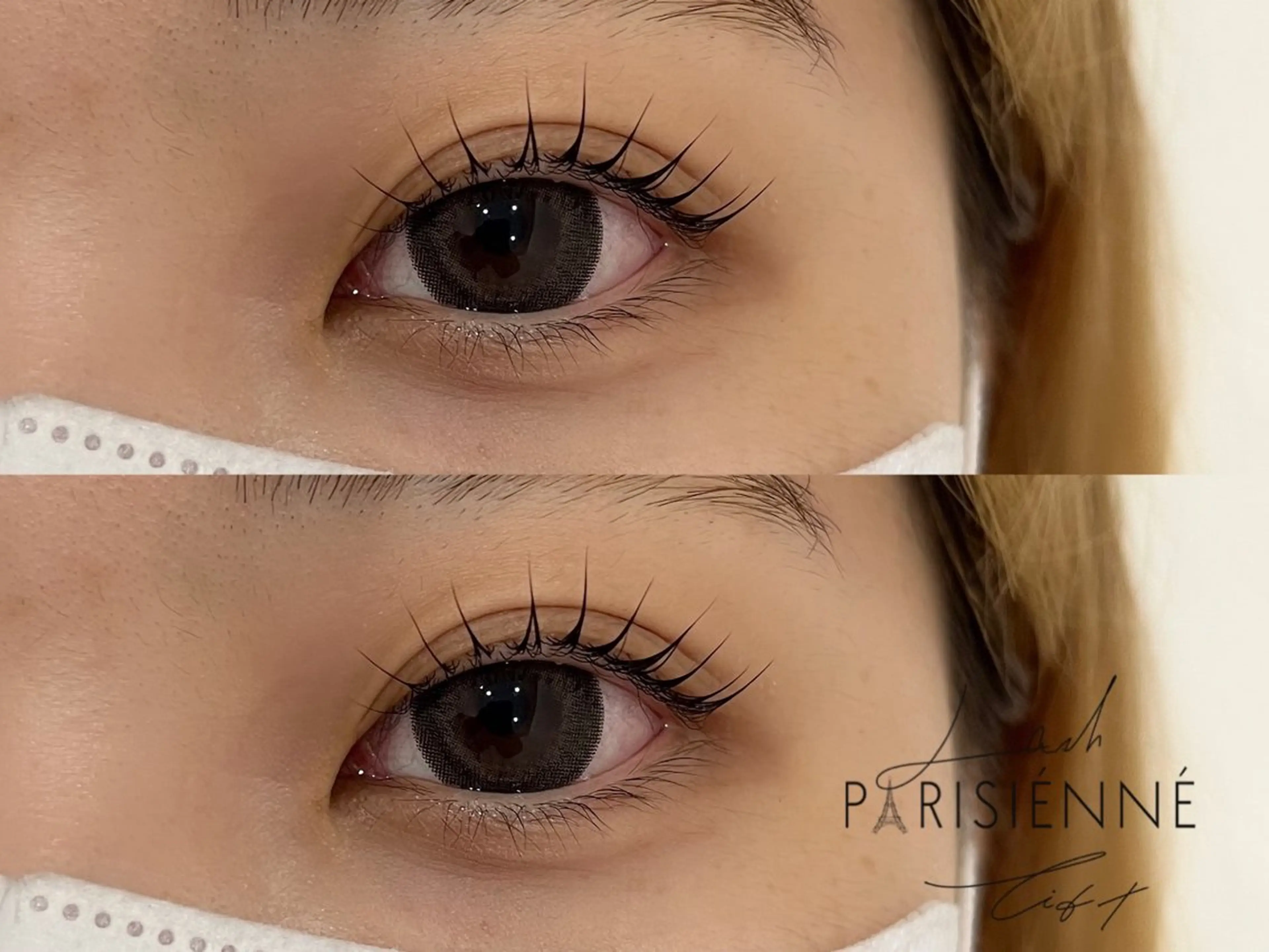 マツエク・マツパ パリジェンヌラッシュリフト MAQUM𖤐 Satsumiのマツエク・マツパデザイン