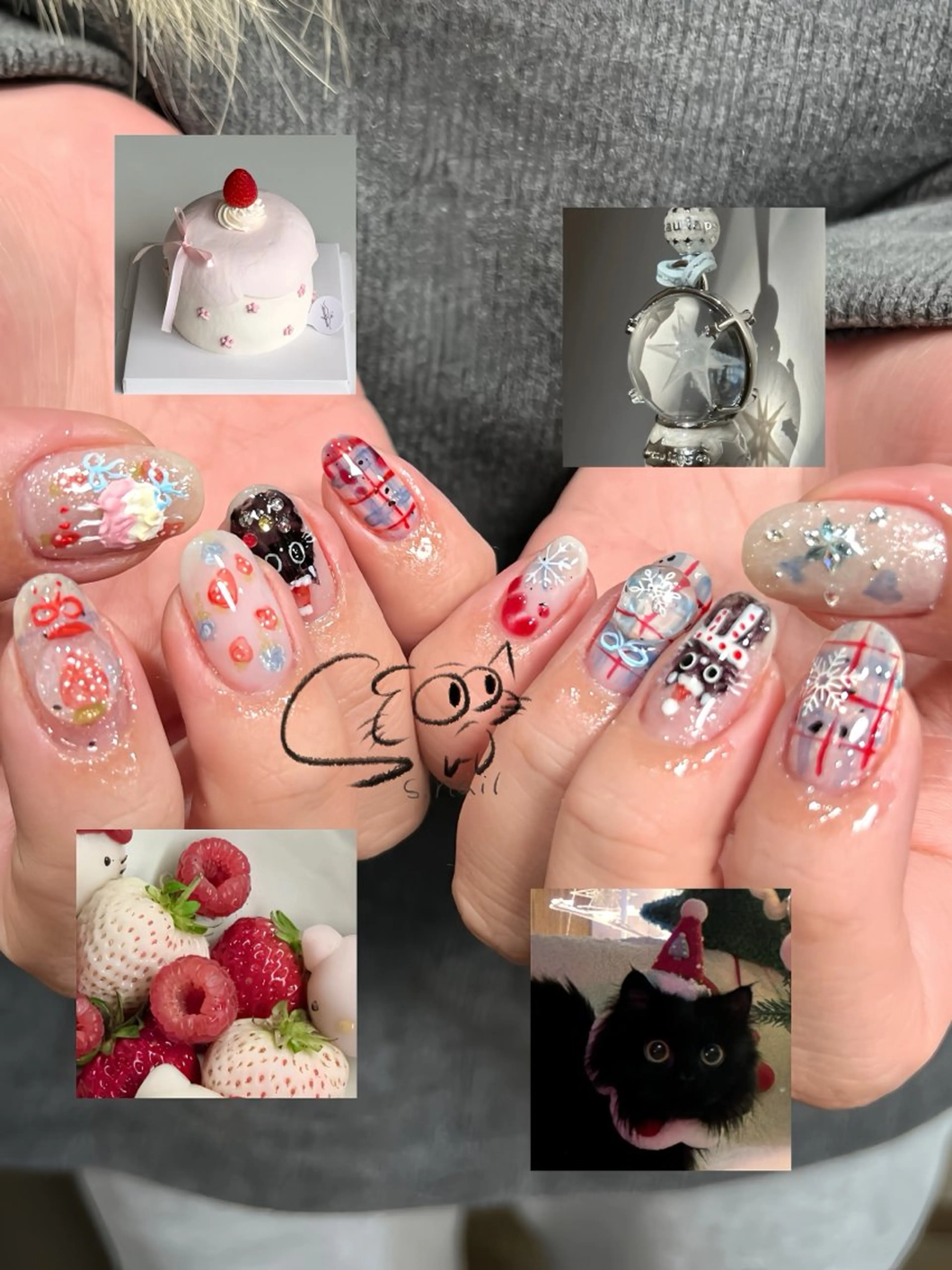 ネイル アートネイル チークネイル フレンチネイル グラデーション マグネットネイル S.nail _のネイルデザイン