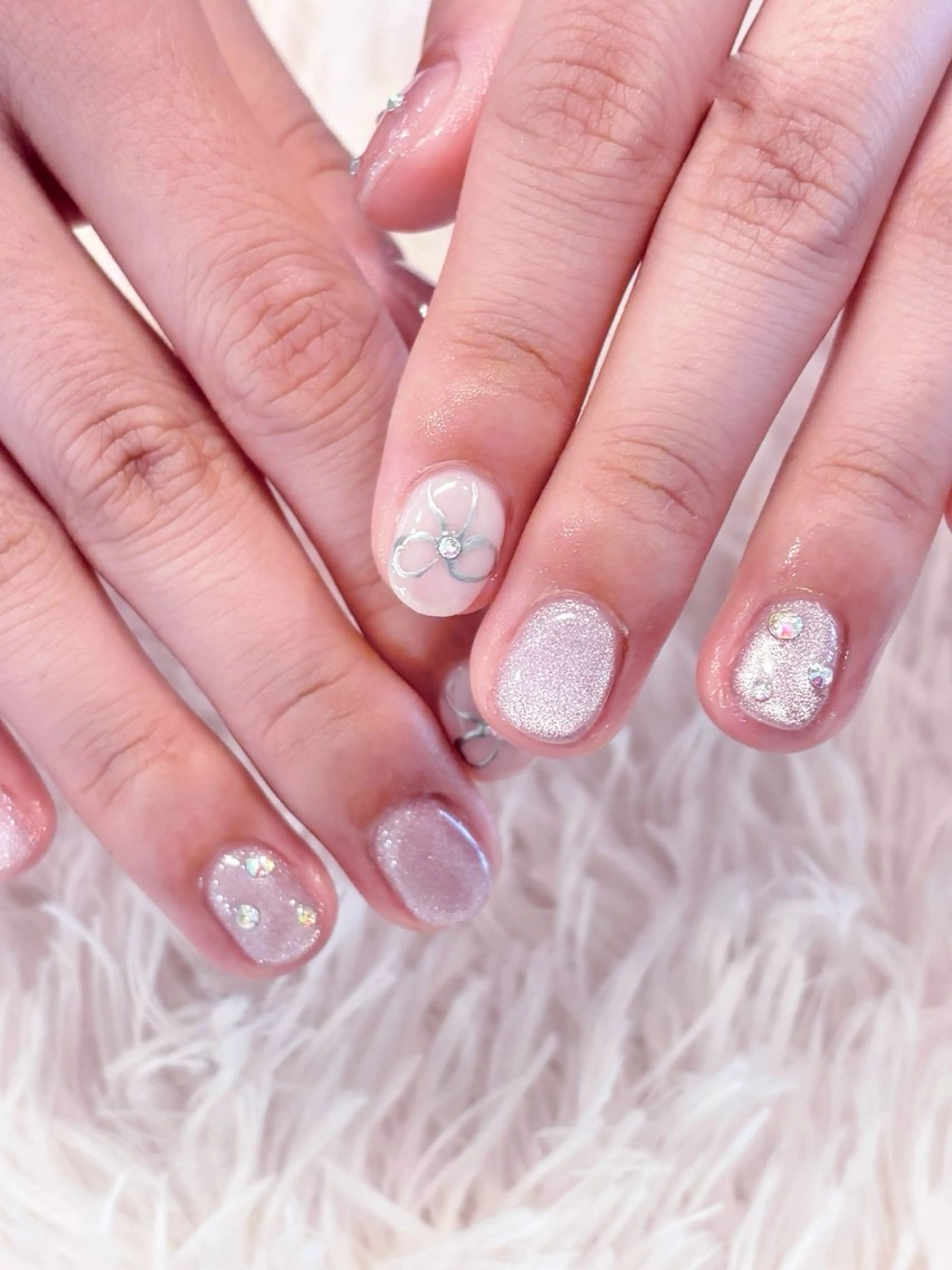 ネイル ハンドネイル Lelole 🫧マグネット🫧のネイルデザイン