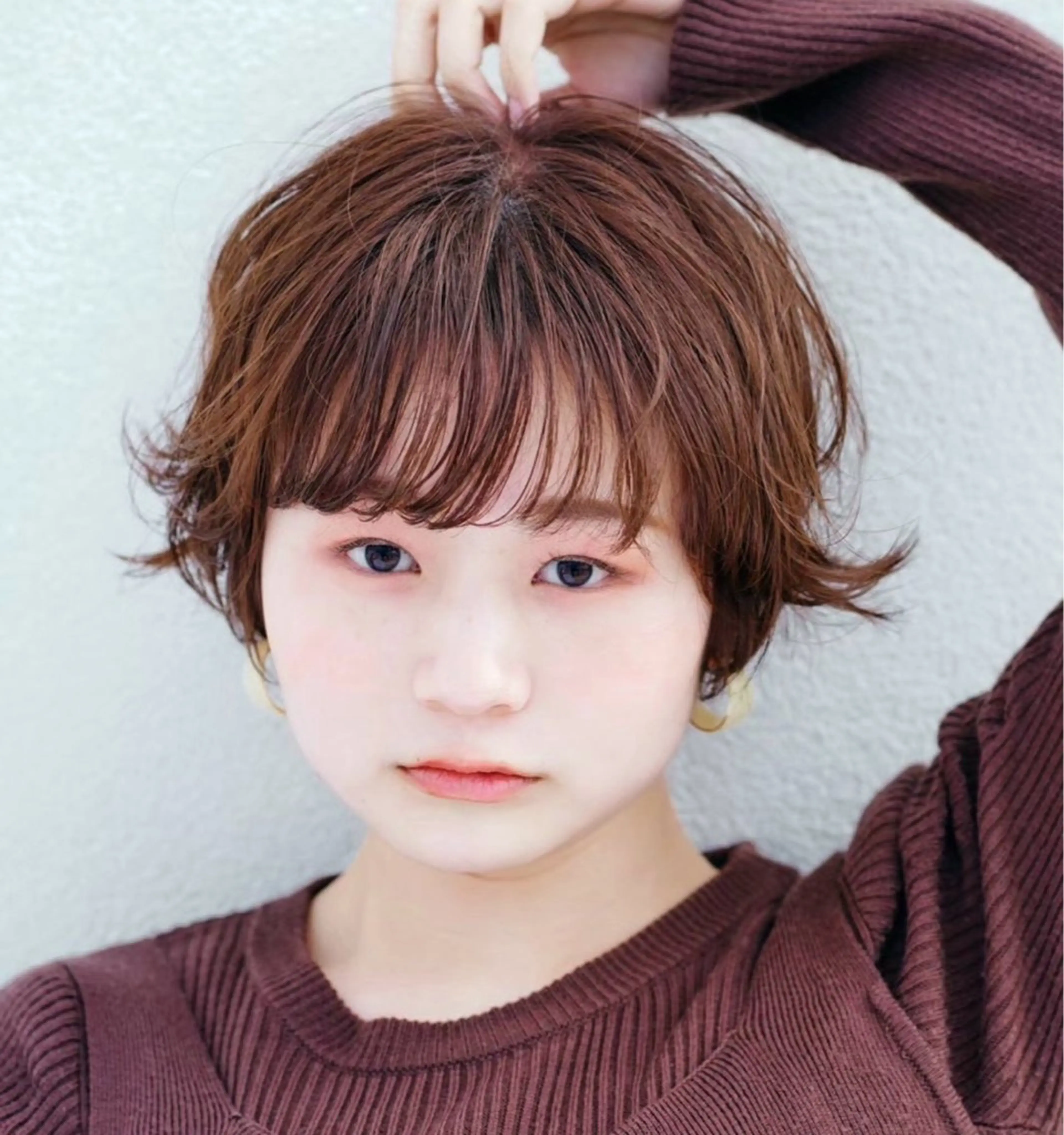 ショート パーマ 🍫くせ毛風 ナチュラルパーマ優吉のヘアスタイル