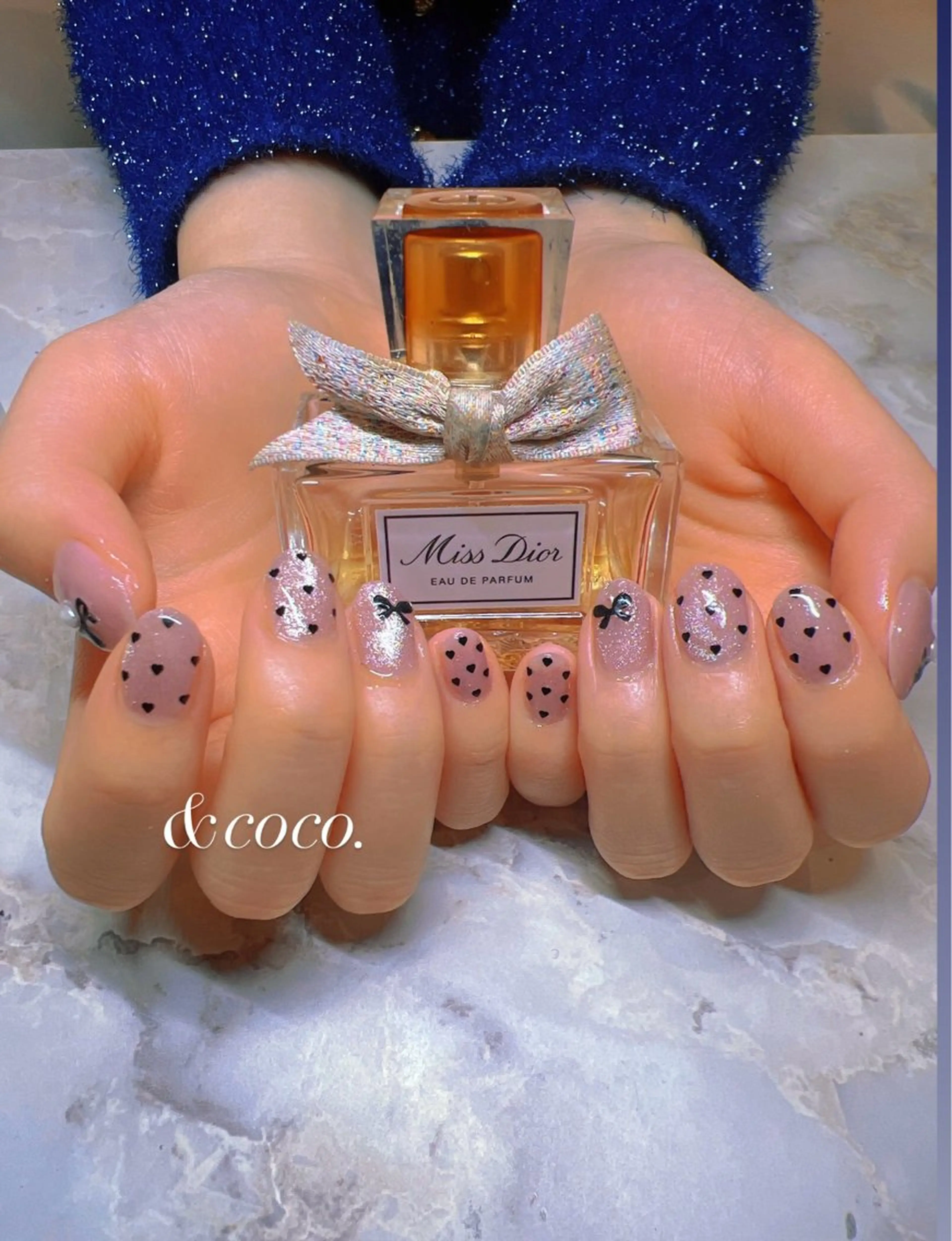 ネイル アートネイル ハート ハンドネイル ＆ coco.のネイルデザイン