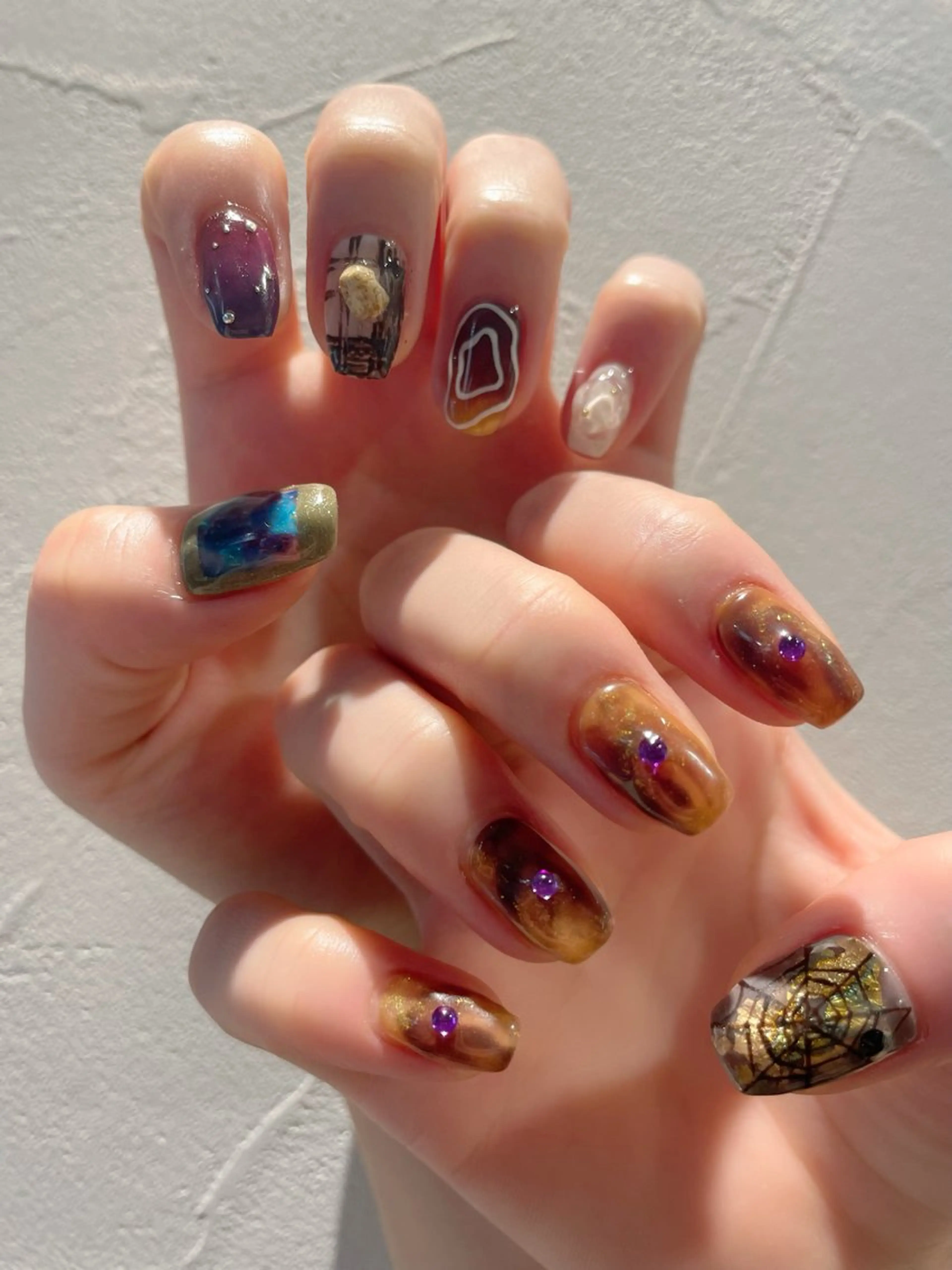 ネイル ハロウィン ニュアンスネイル ハンドネイル 佐藤 まりえのネイルデザイン