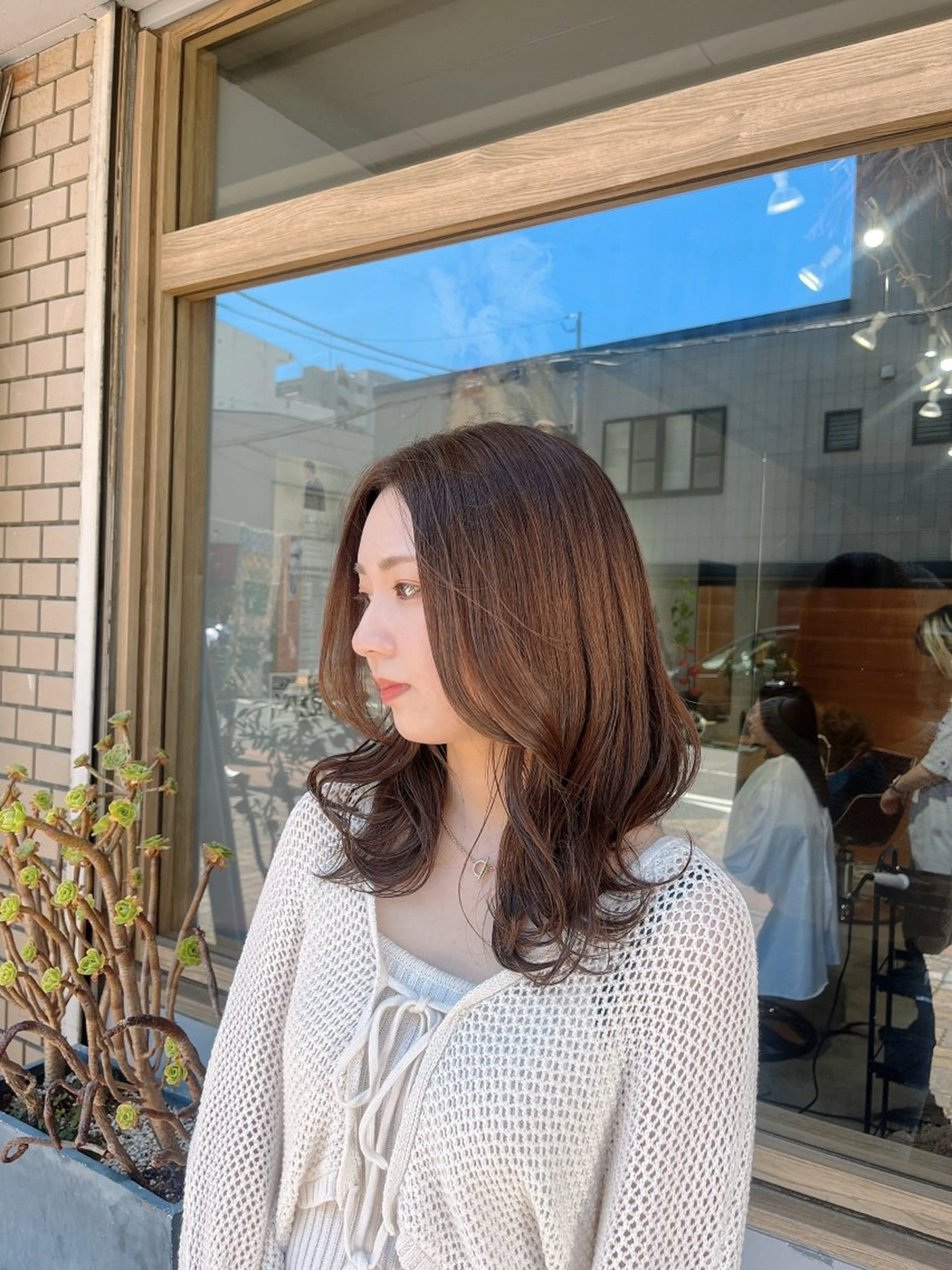 セミロング カラー sign hair 鈴木 りん🍓のヘアスタイル