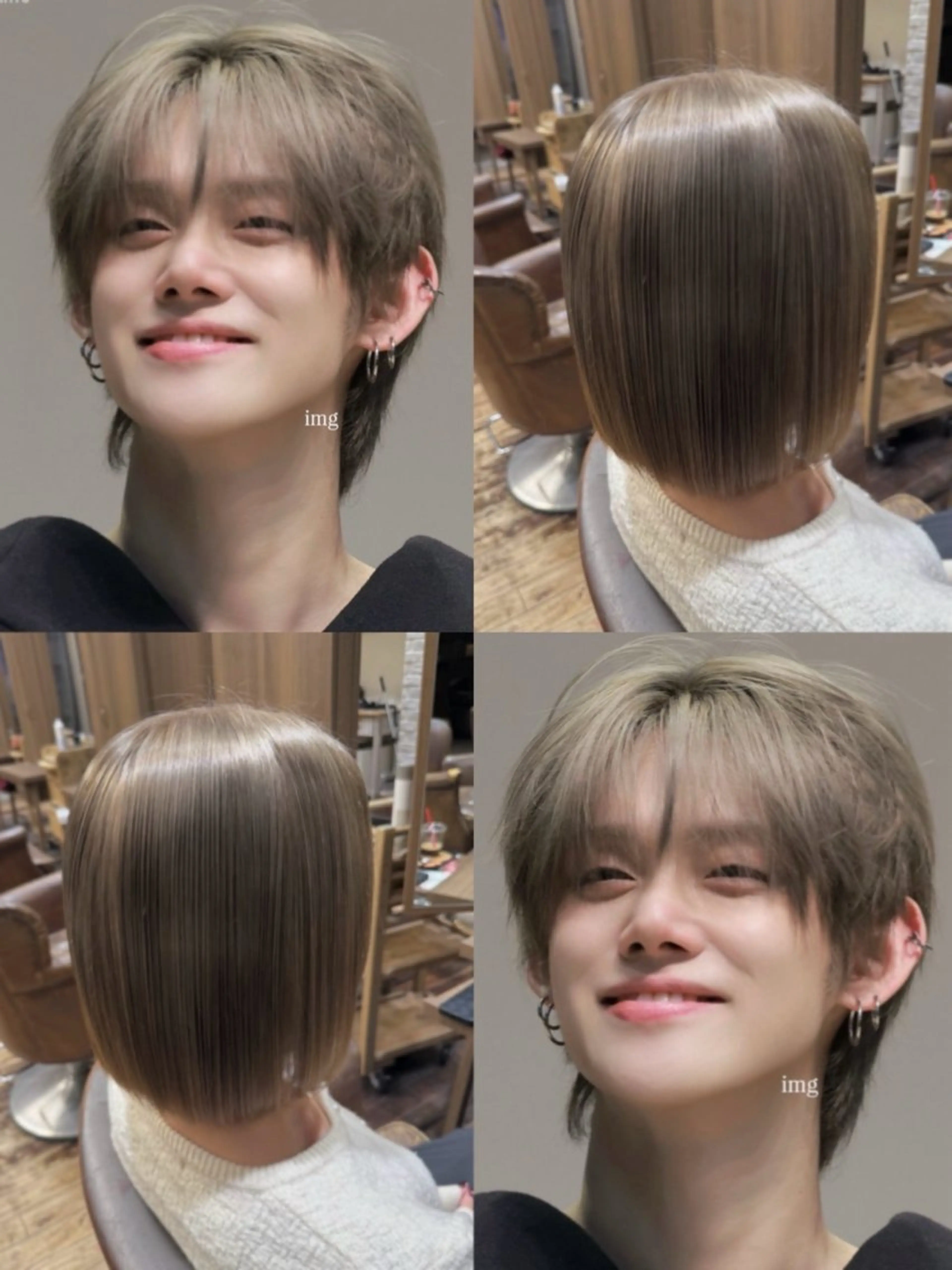 ミディアム ｢韓国風カラー ｣サナのヘアスタイル