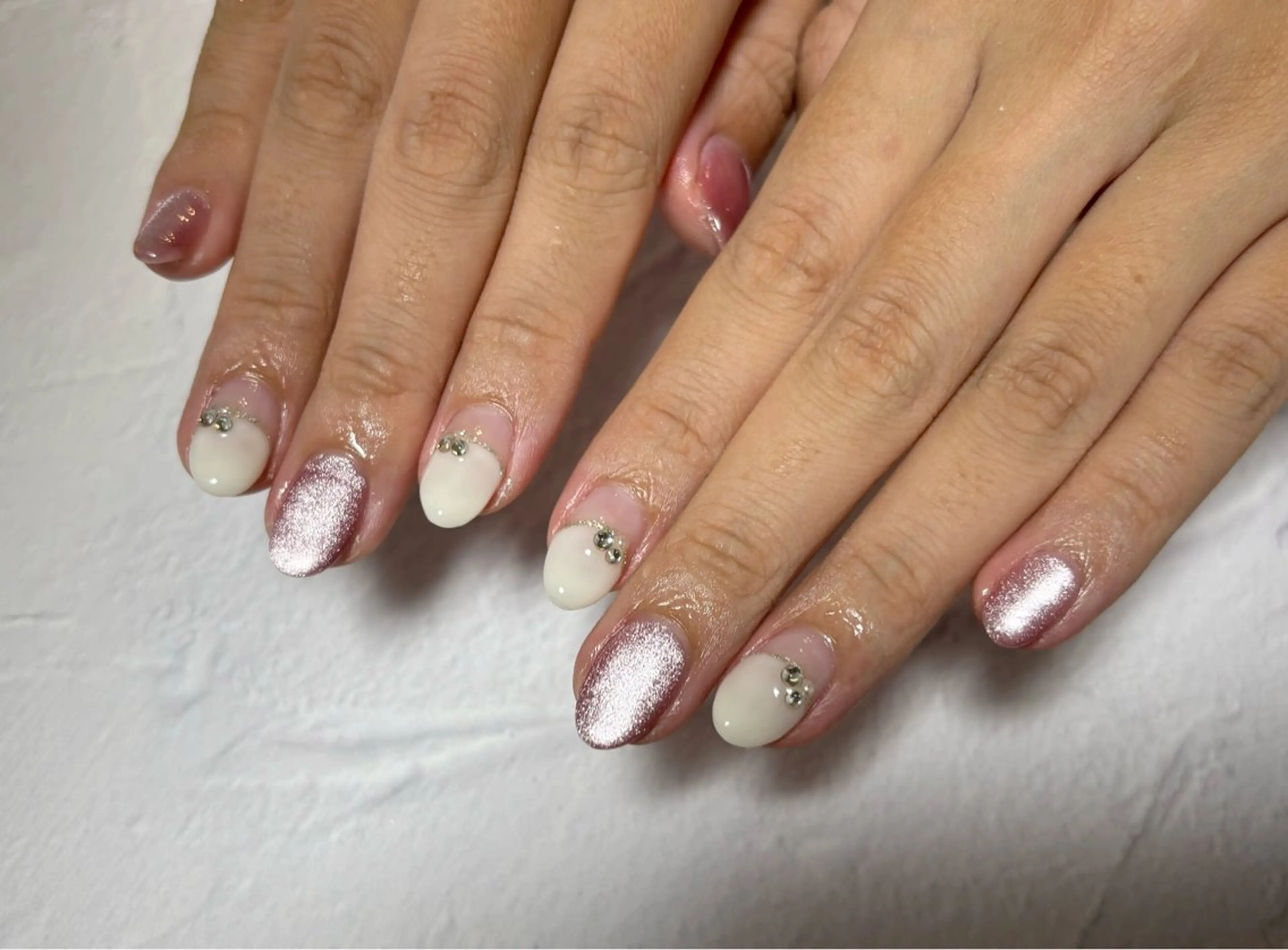 カラー ハンドネイル 愛川町 あんすりうむのネイルデザイン