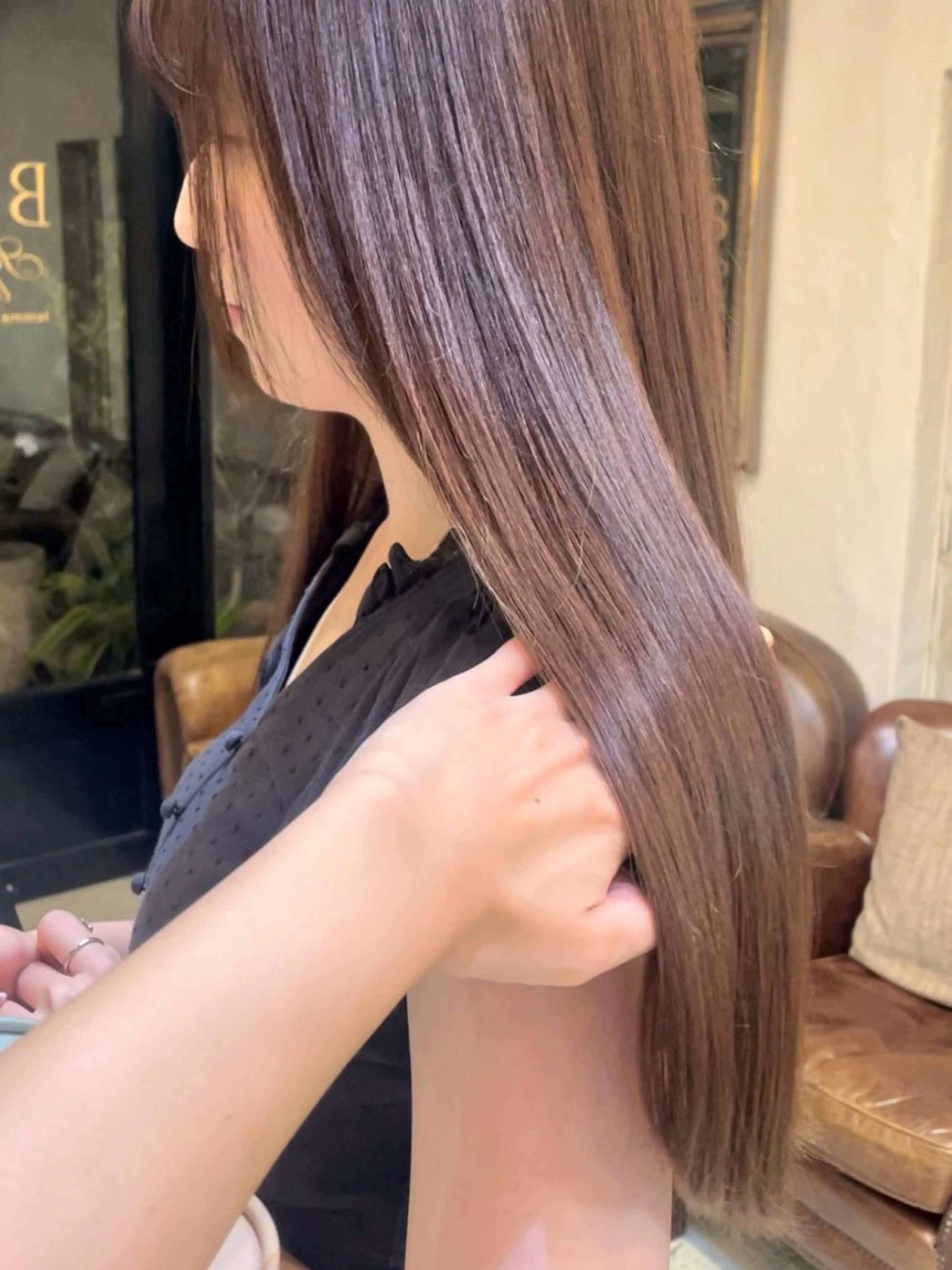 ロング カラー yuu 🪴 透明感 カラー/メンズパーマのヘアスタイル