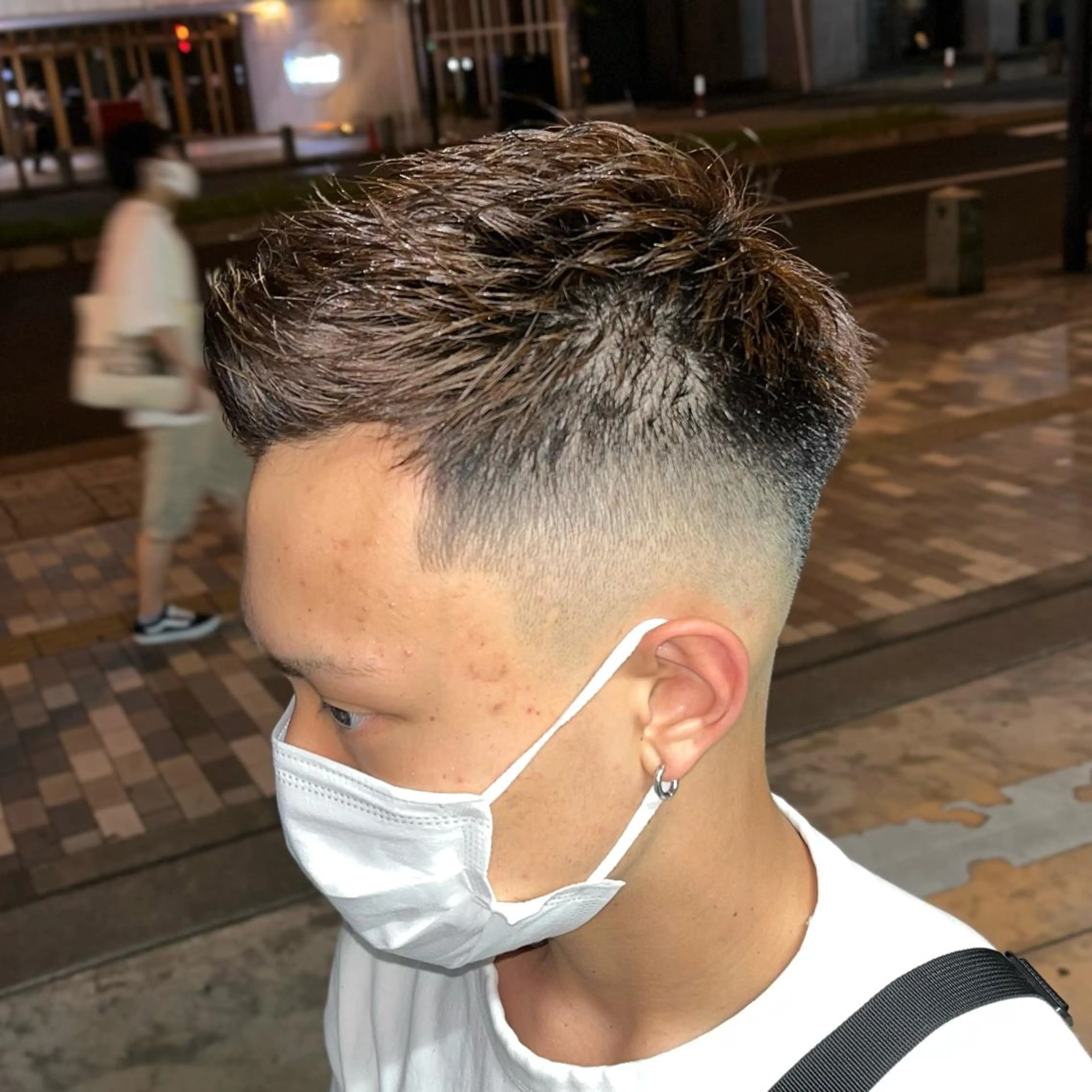 ショート メンズ フェードカット メンズパーマ スキンフェード カット 立川/メンズパーマ 厚進太郎のヘアスタイル