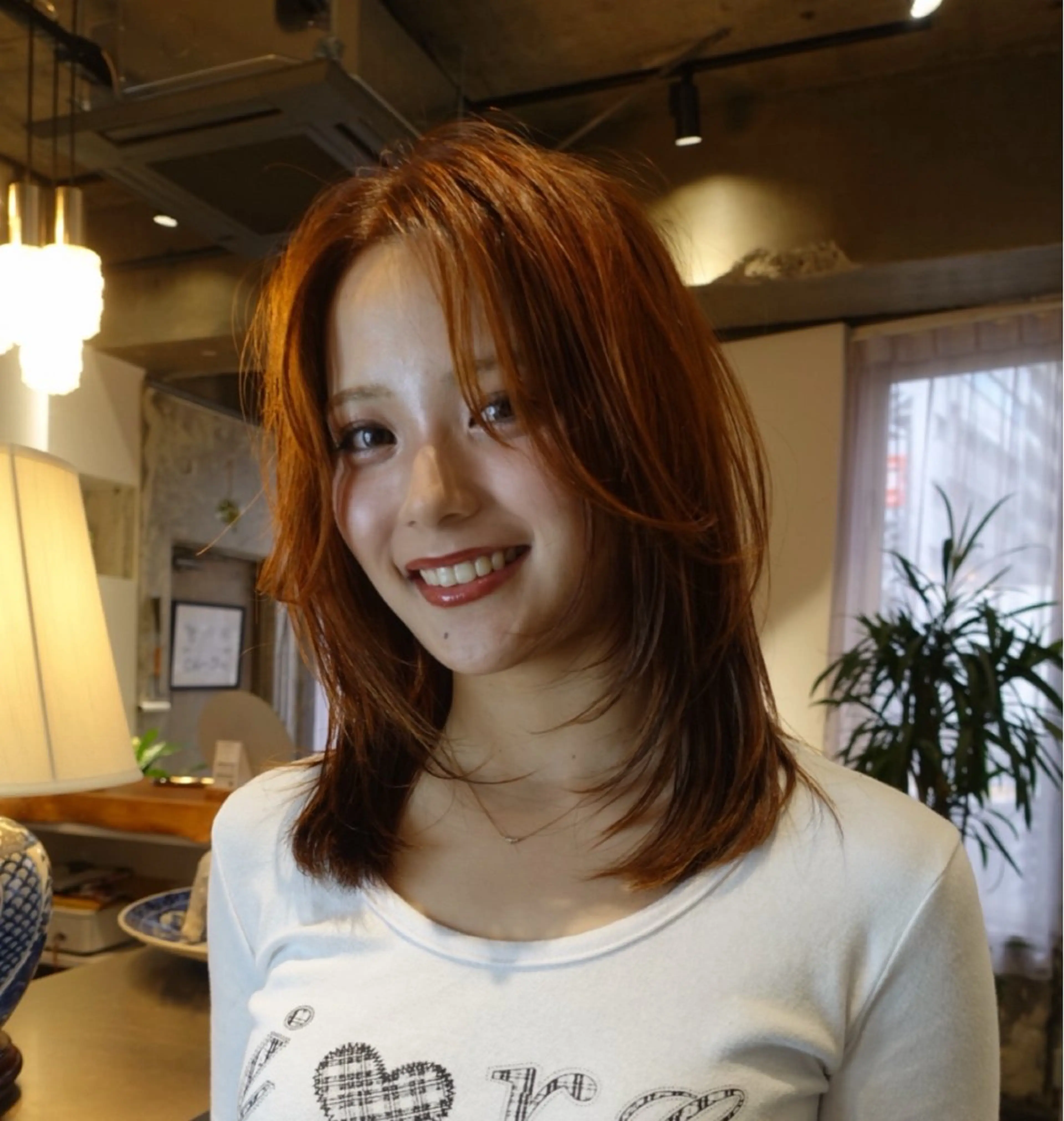 ミディアム カラー ヘアカラー トリートメント 池田 早希のヘアスタイル