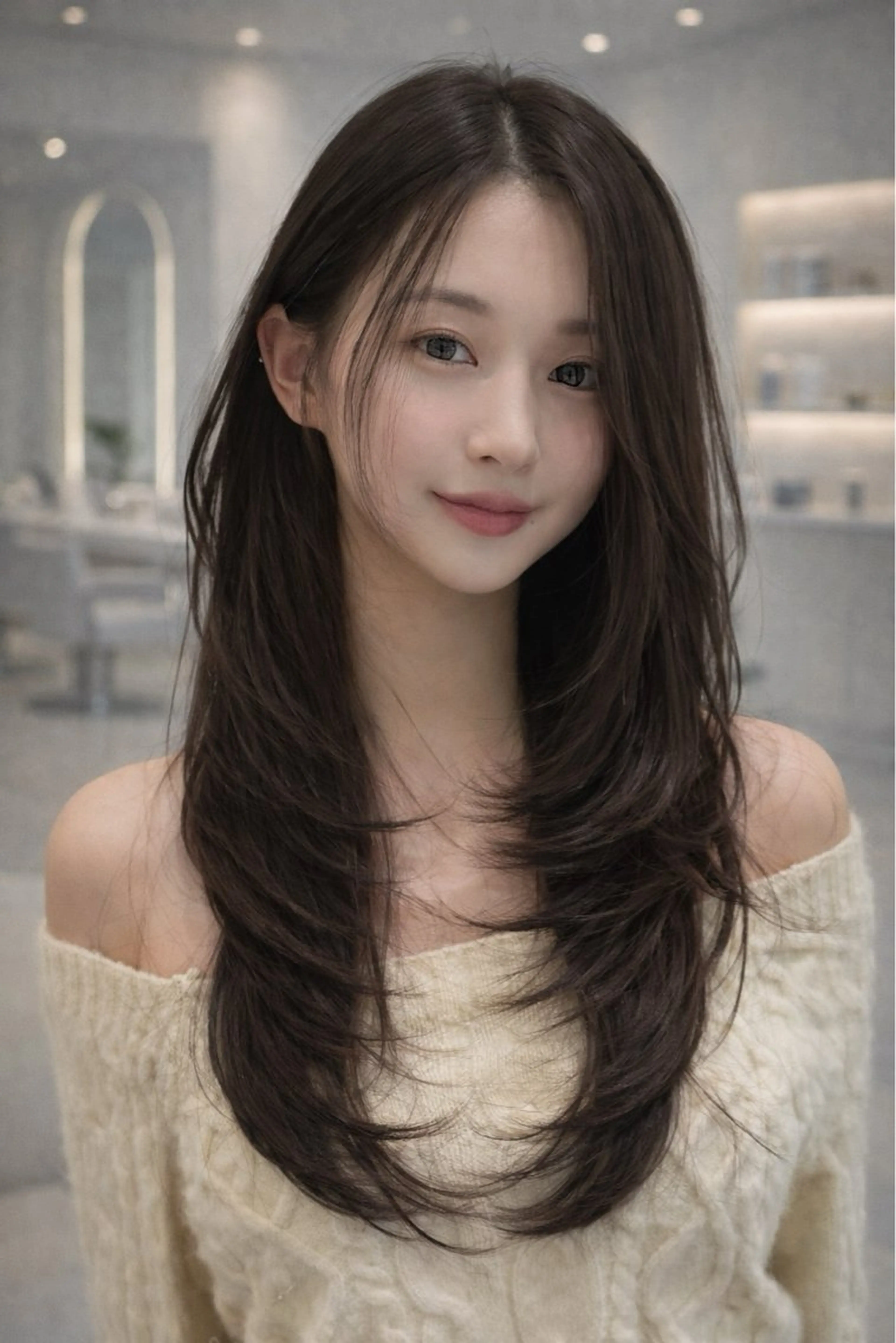 ロング 本場韓国ヘア特化 아이비/Aibiのヘアスタイル