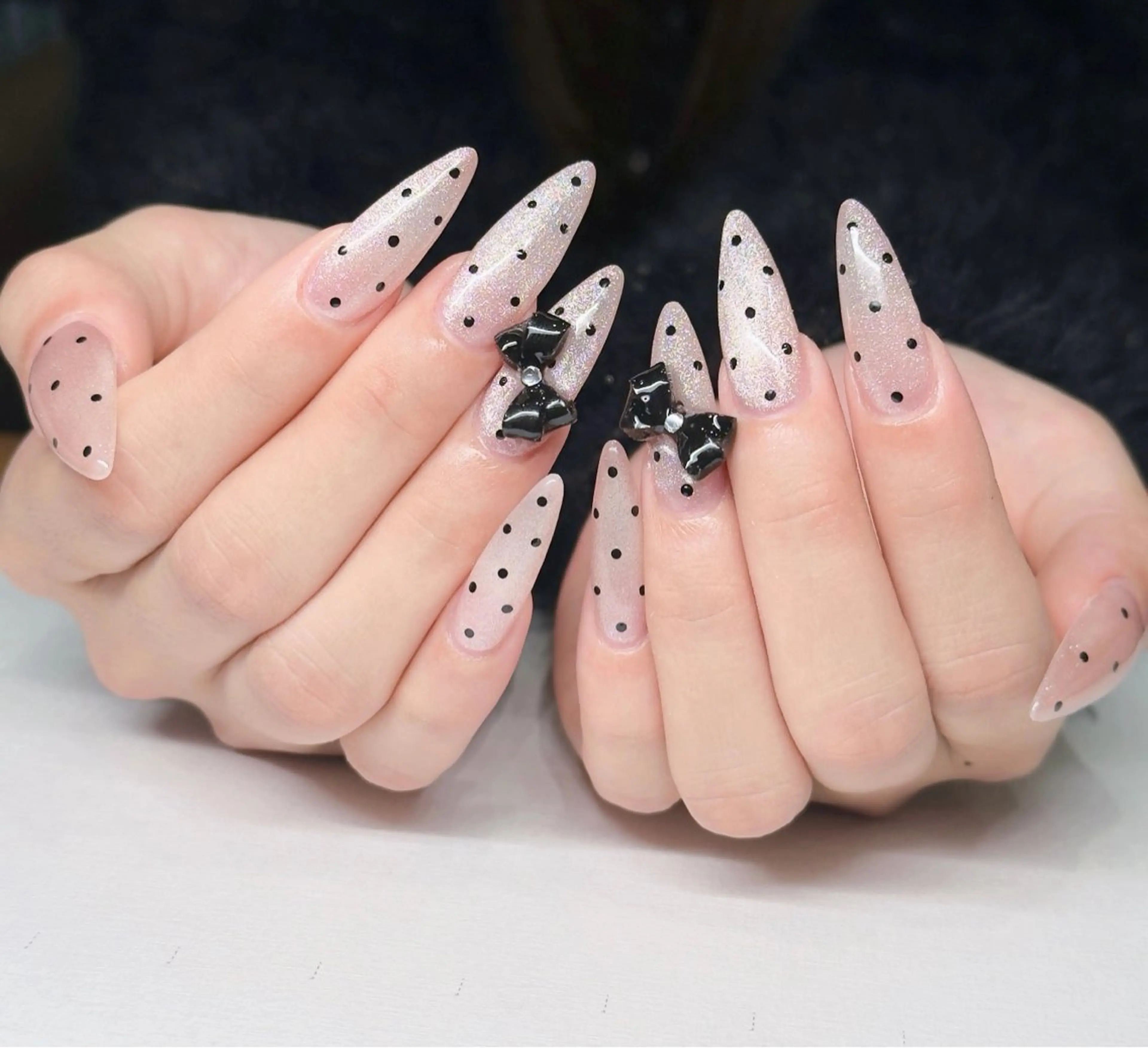 ネイル オーロラネイル ブルー チークネイル フットネイル フレンチネイル ハンドネイル REI レイのネイルデザイン