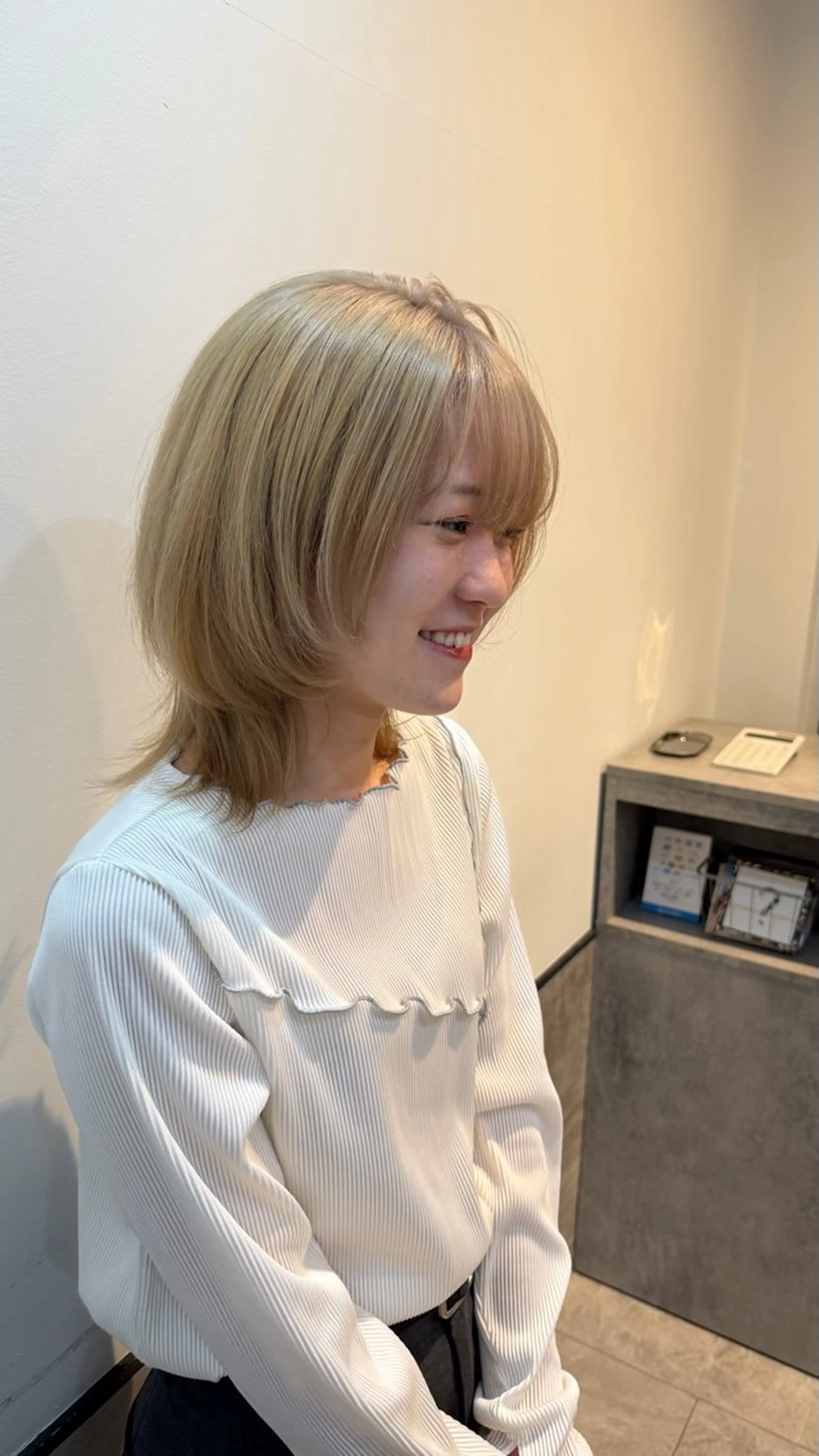 ミディアム ウルフカット カット ヘアカラー トリートメント ブリーチ/髪質改善/ メンズ/ KOKIのヘアスタイル