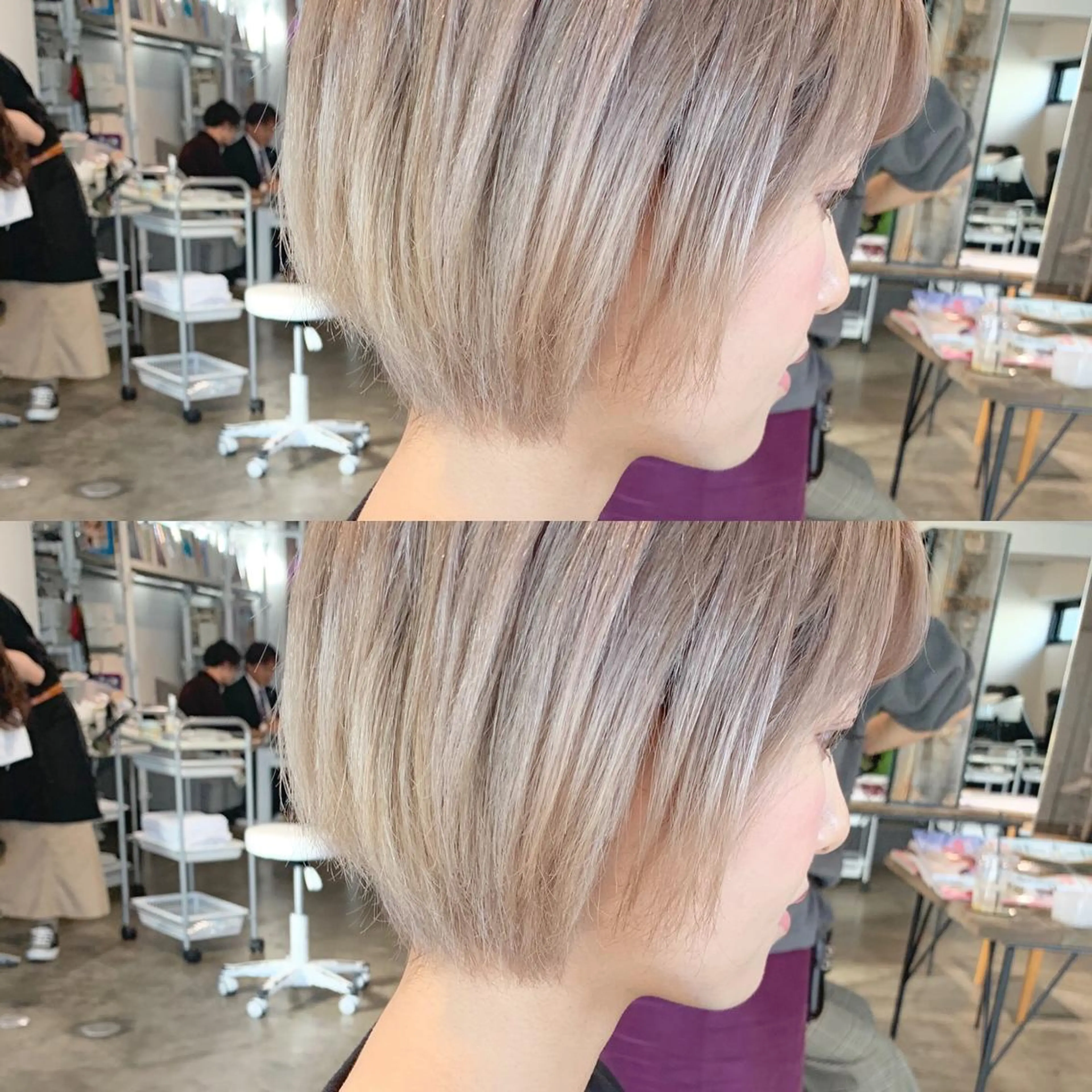 カラー ヘアカラー トリートメント ヘアセット ✨艶ブリーチカラー ✨四ノ宮裕己のヘアスタイル