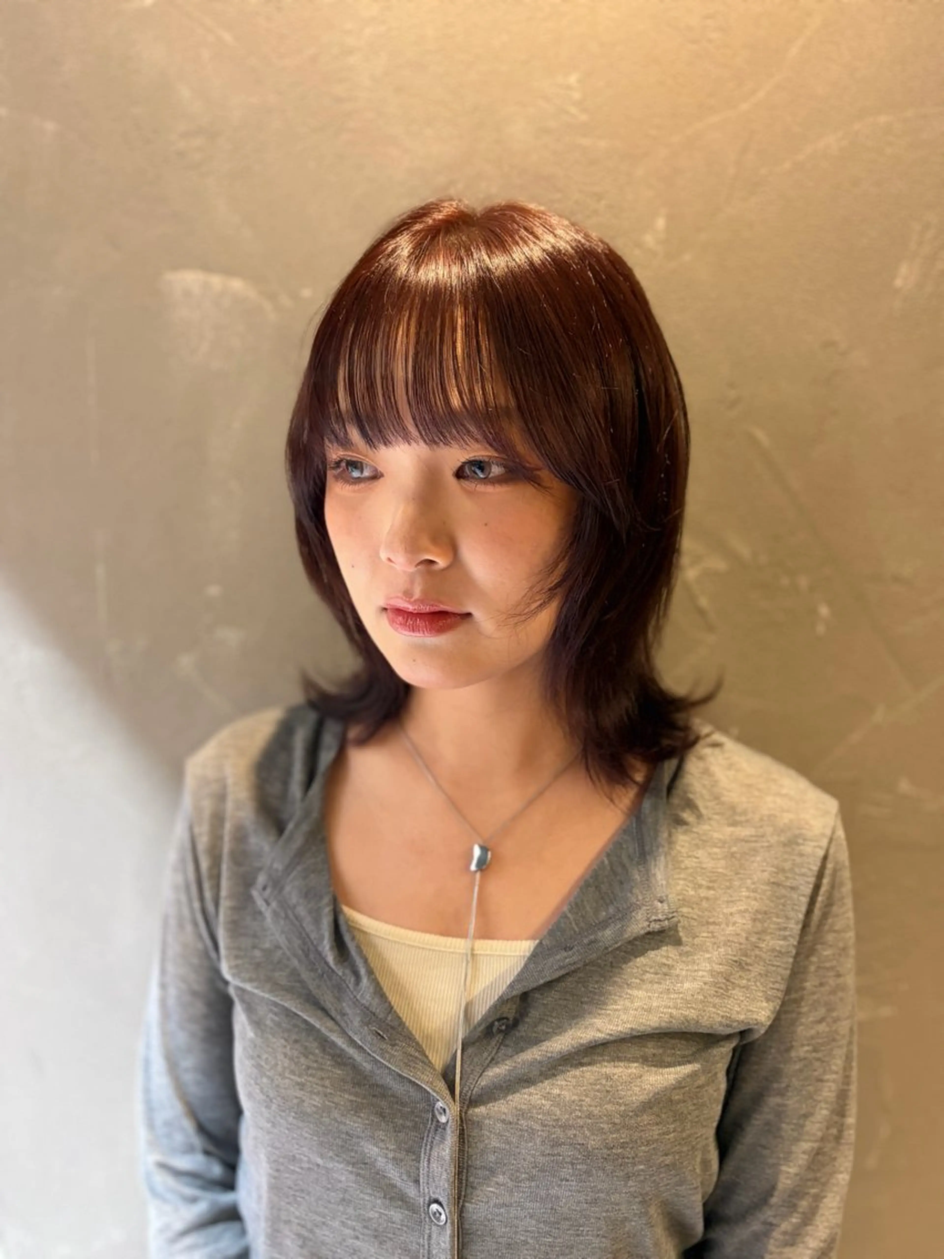 ミディアム 岡山レイヤーカット/ 髪質改善/松島大己のヘアスタイル