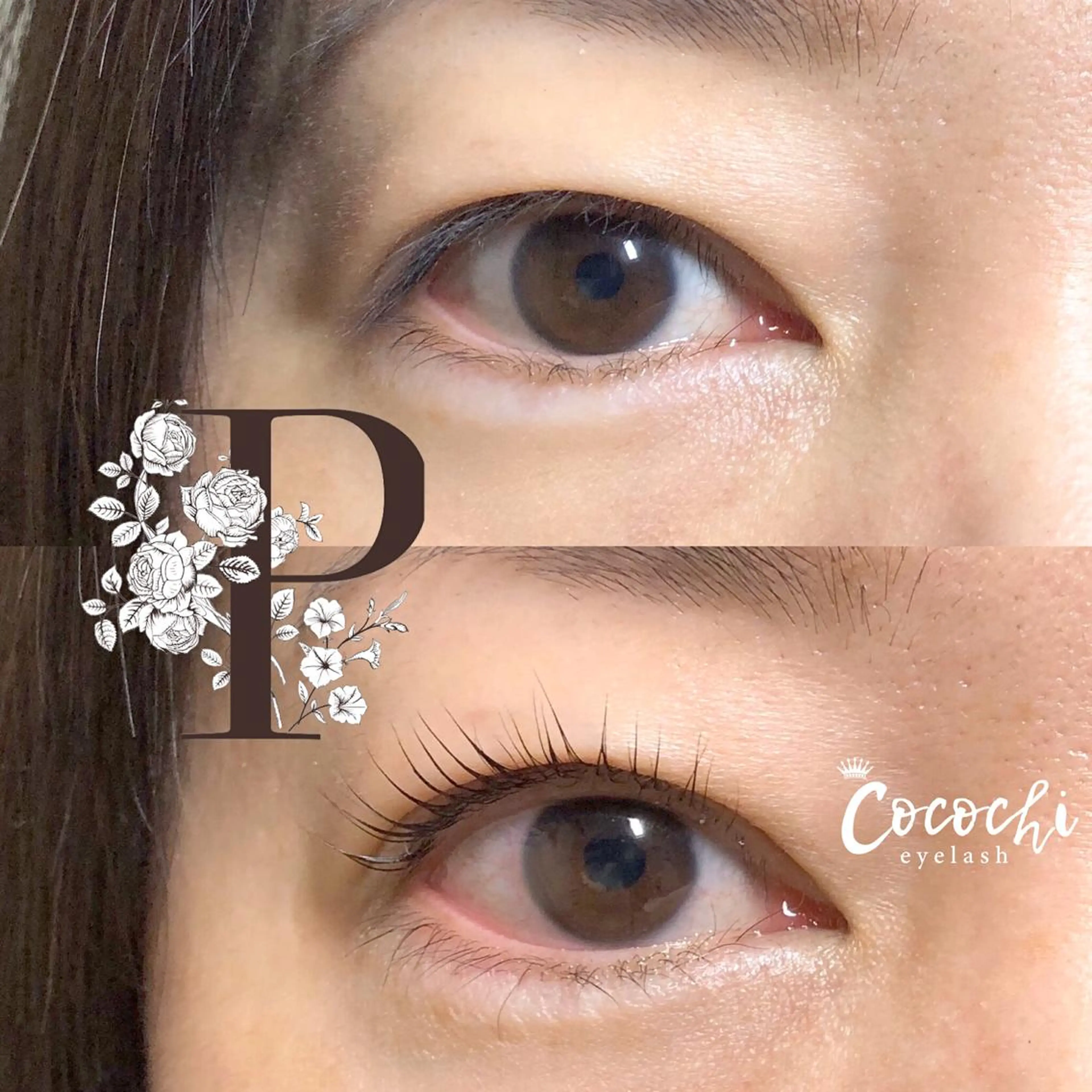 マツエク・マツパ パリジェンヌラッシュリフト ran cocochiのマツエク・マツパデザイン