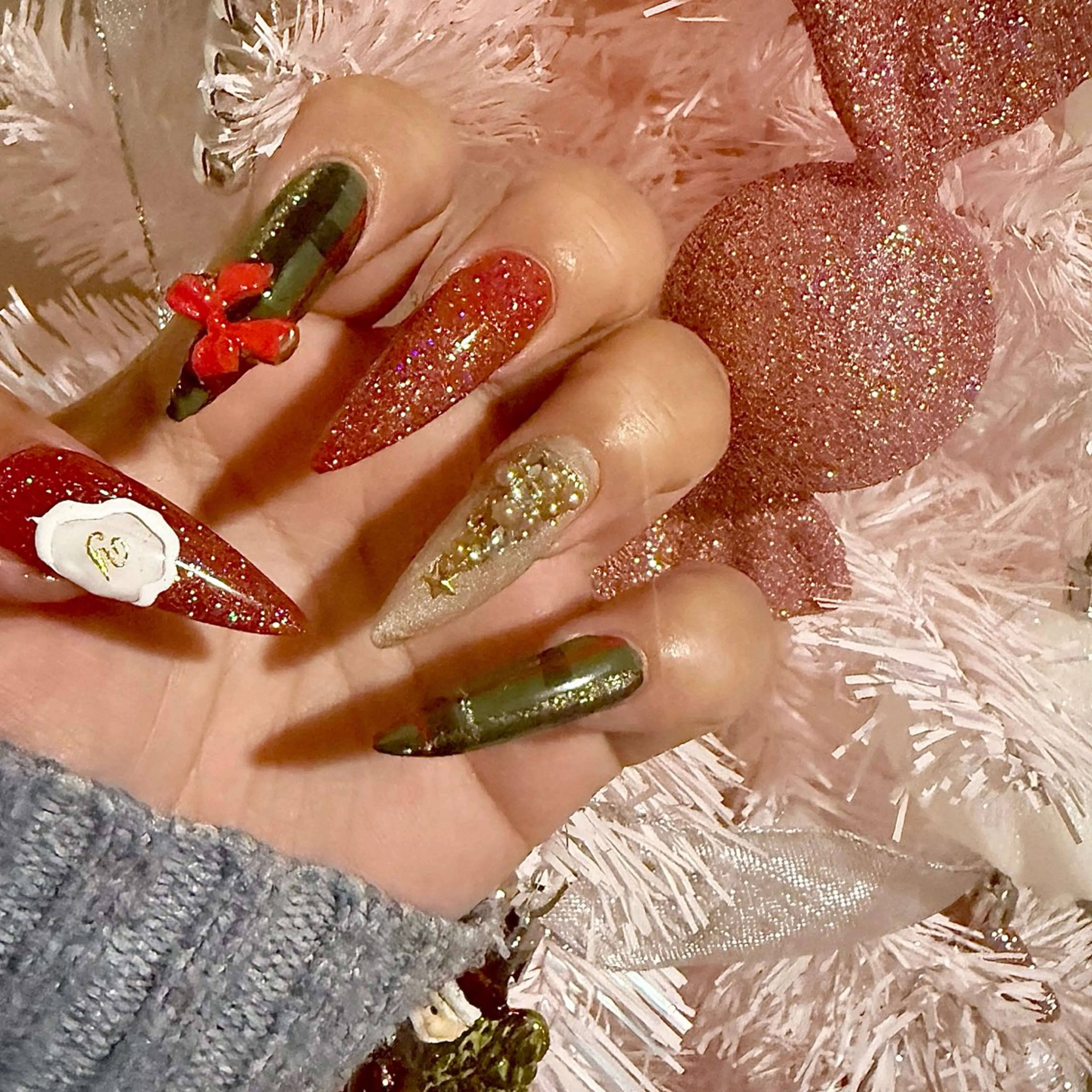 ロング ハンドネイル Conjunim MAMI🎀✨のネイルデザイン