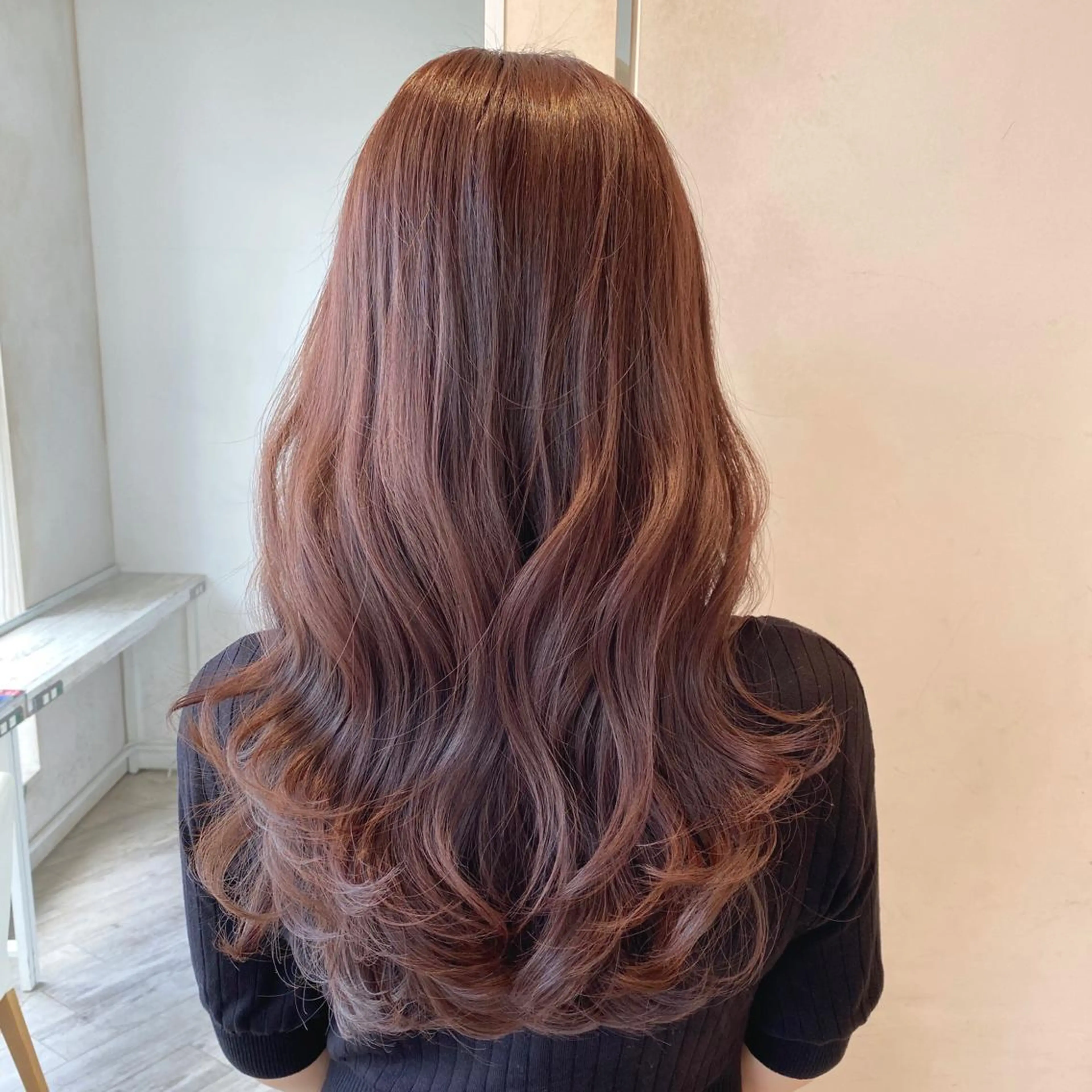 ロング カラー カット ヘアカラー トリートメント 顔まわりカット🌟 くびれヘア/寺門遥輝のヘアスタイル