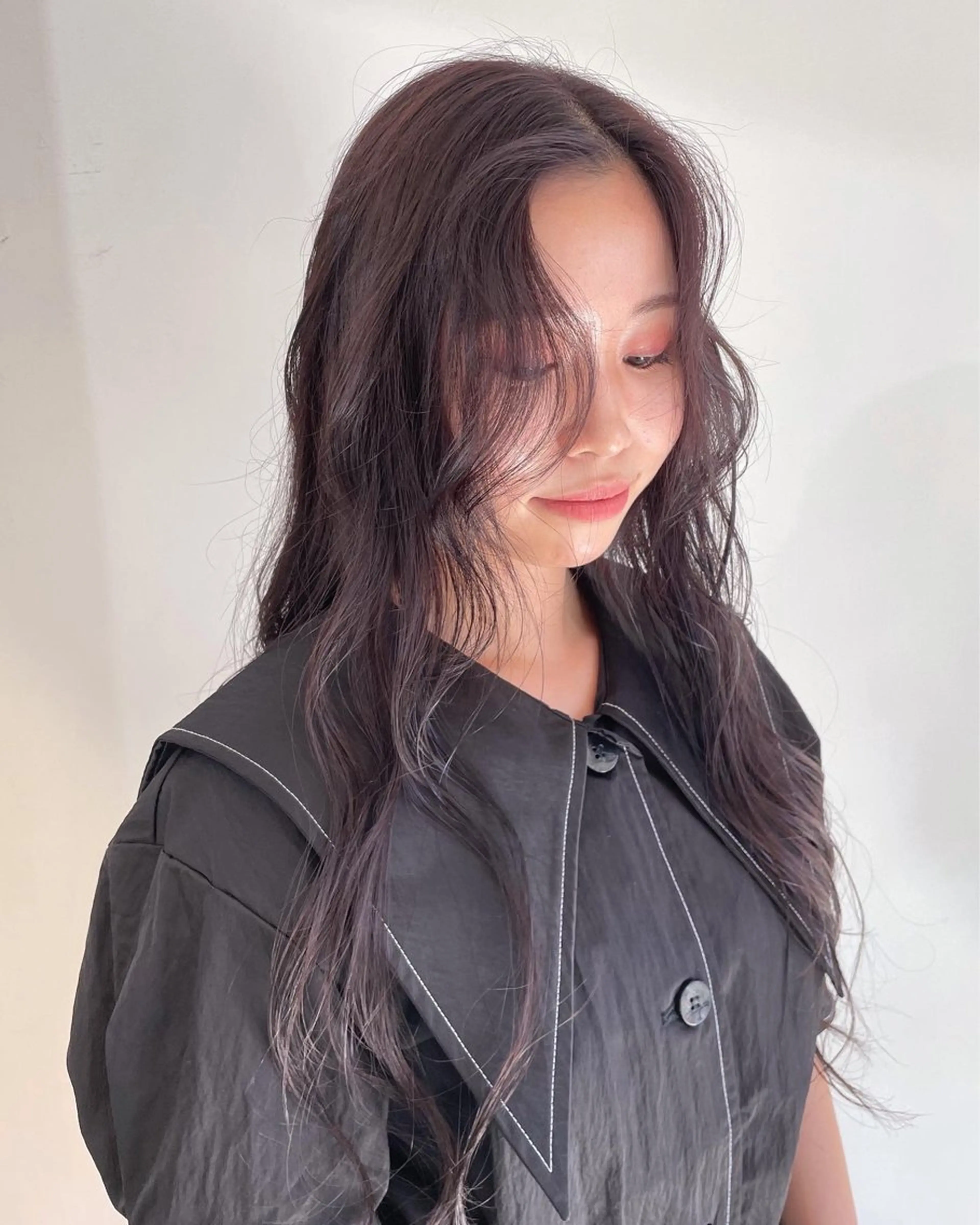 ロング カラー パープルカラー ロング FavyS「フェイヴィーズ」所属・竹中 彩音のヘアスタイル